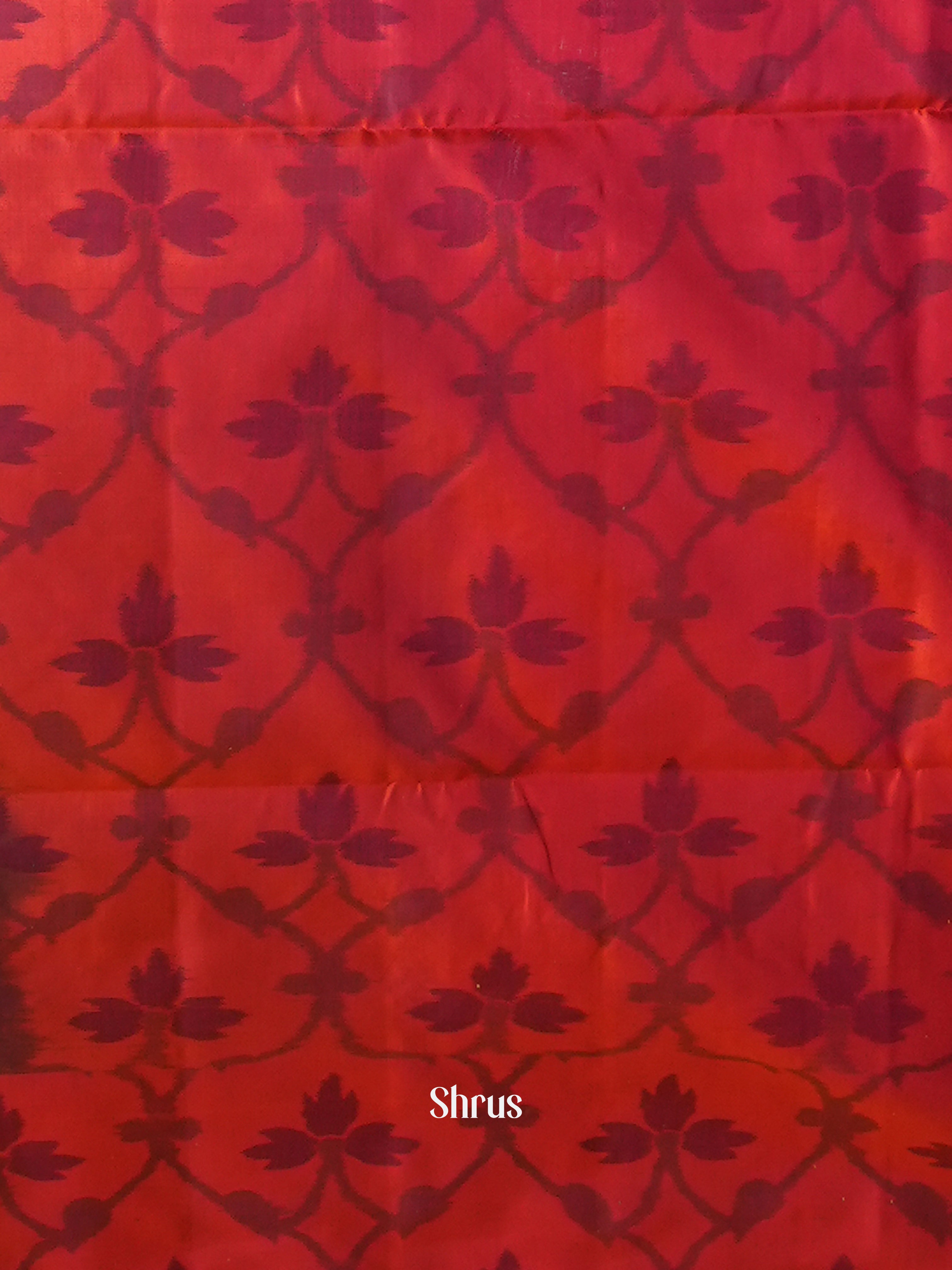 Peacock Green & Orangish Pink - Soft Silk Saree - Shop on ShrusEternity.com