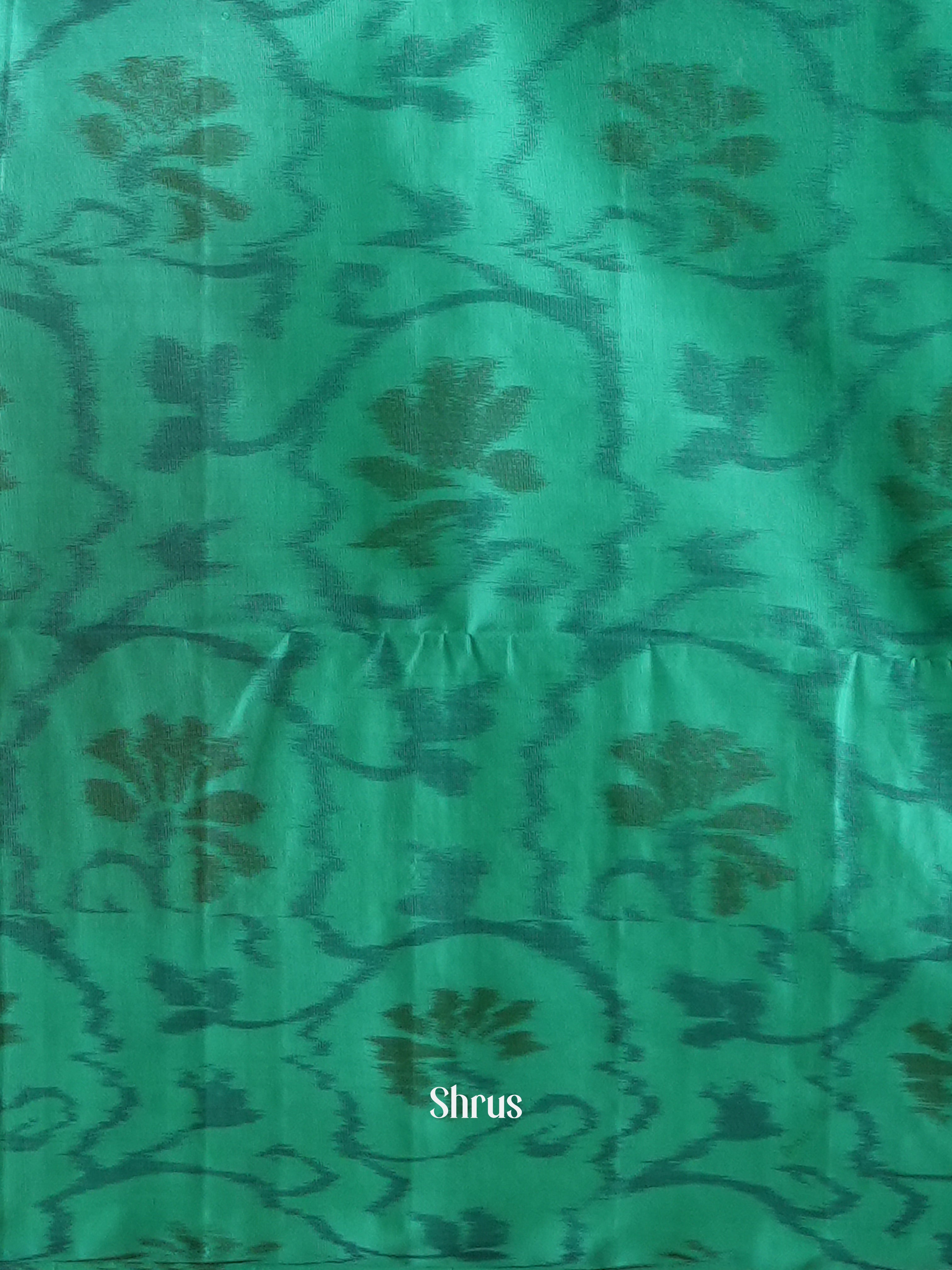 Orange & Green - Soft Silk Saree - Shop on ShrusEternity.com