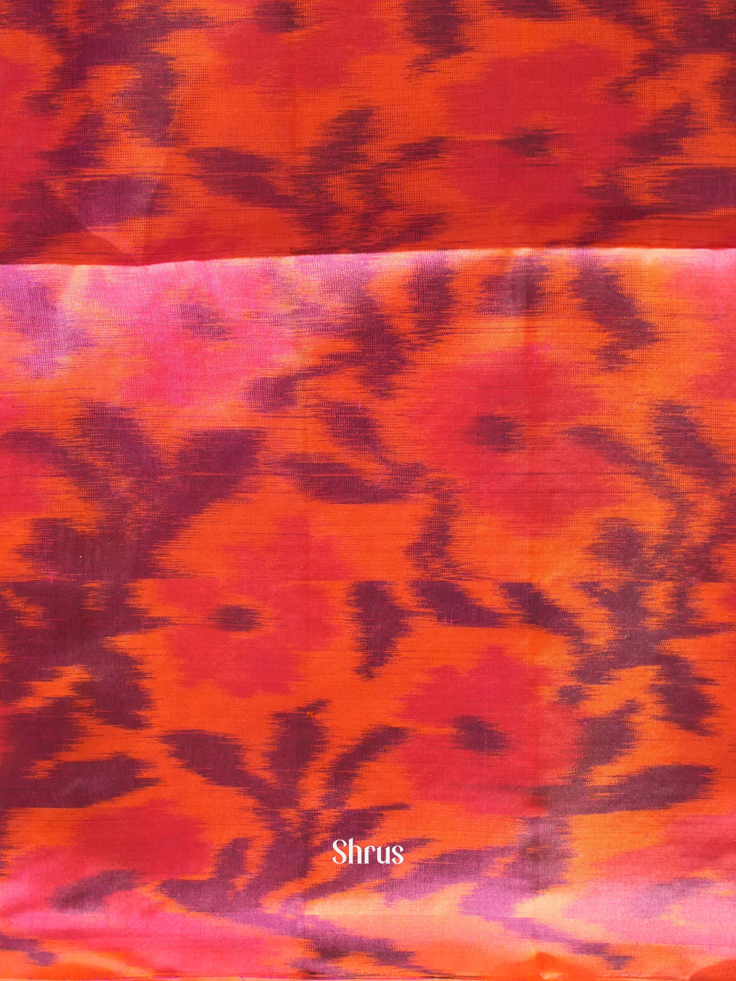 Green & Orange - Soft Silk Saree - Shop on ShrusEternity.com