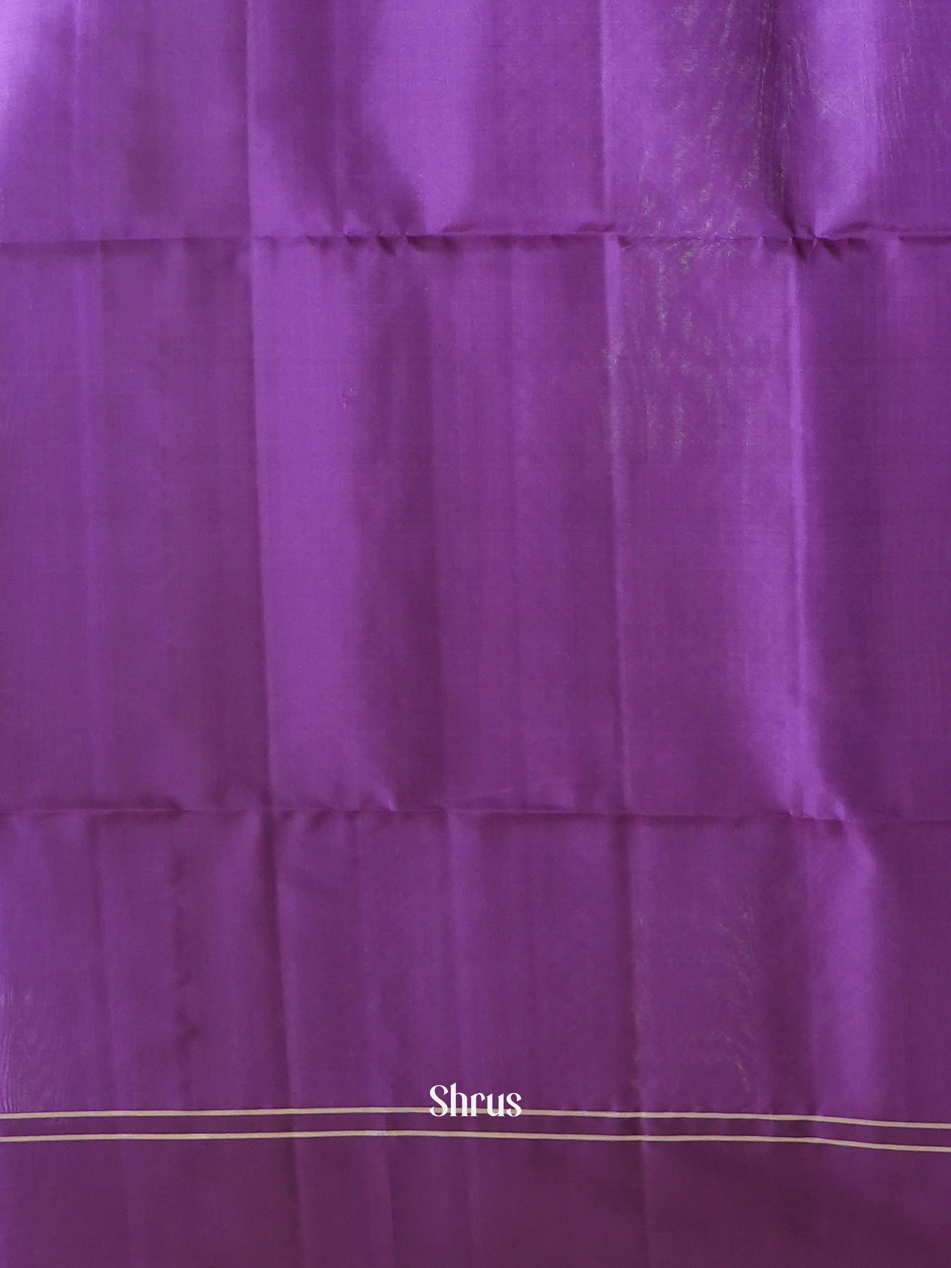Blue & Purple - Soft Silk Saree - Shop on ShrusEternity.com
