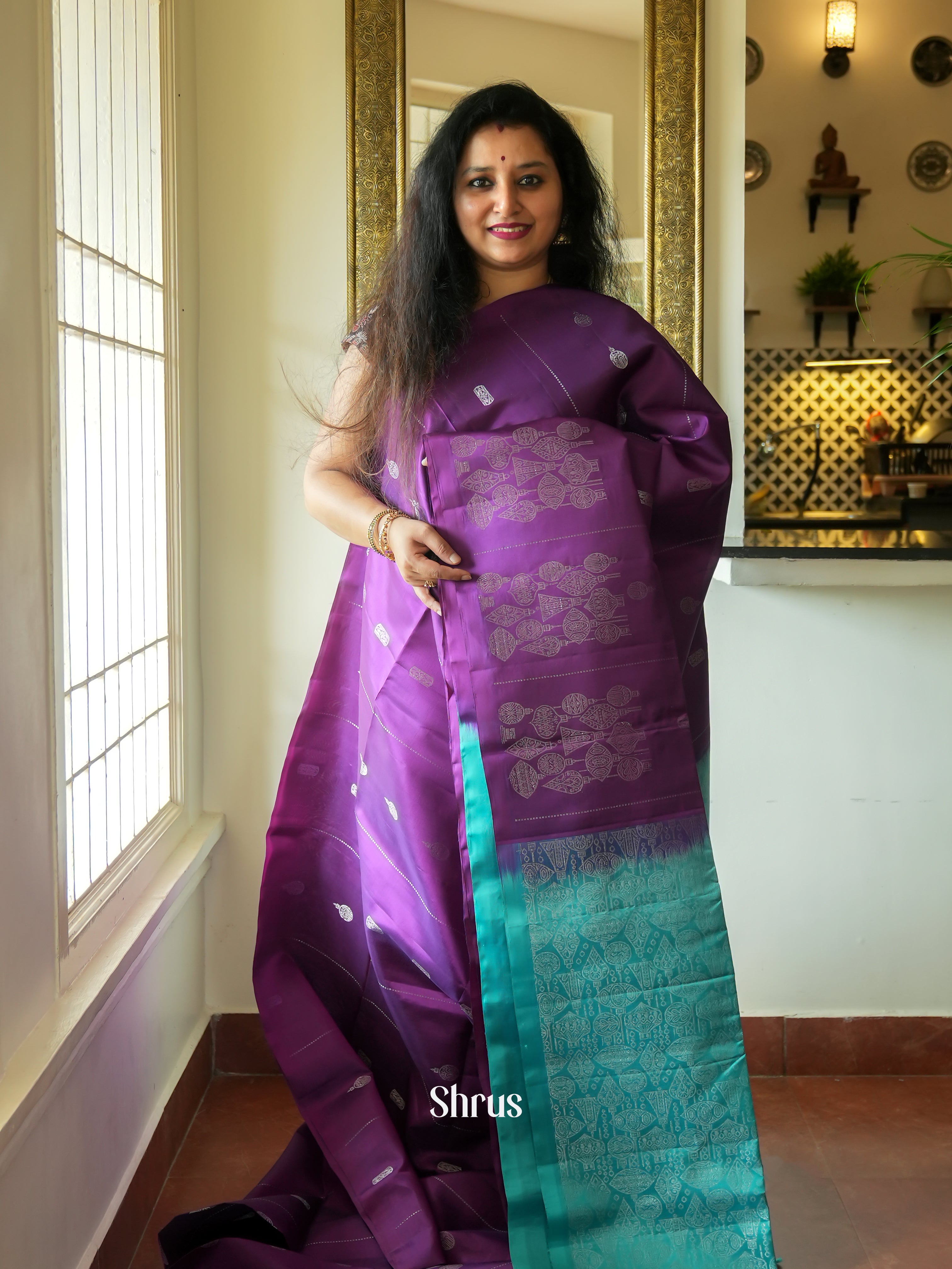 CES31672 - Soft Silk Saree - Shop on ShrusEternity.com