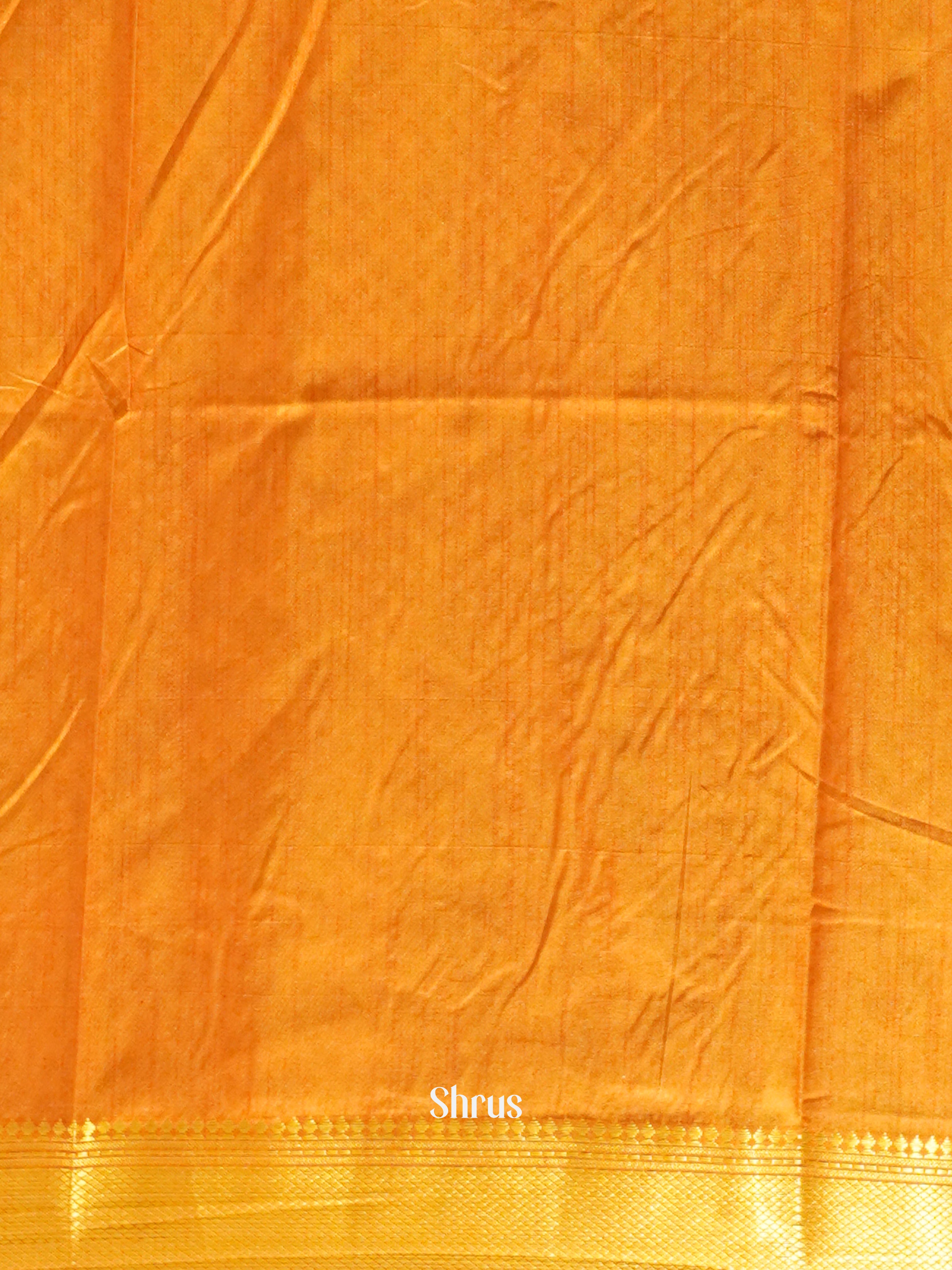 Green & Orange - Semi Patola Saree - Shop on ShrusEternity.com