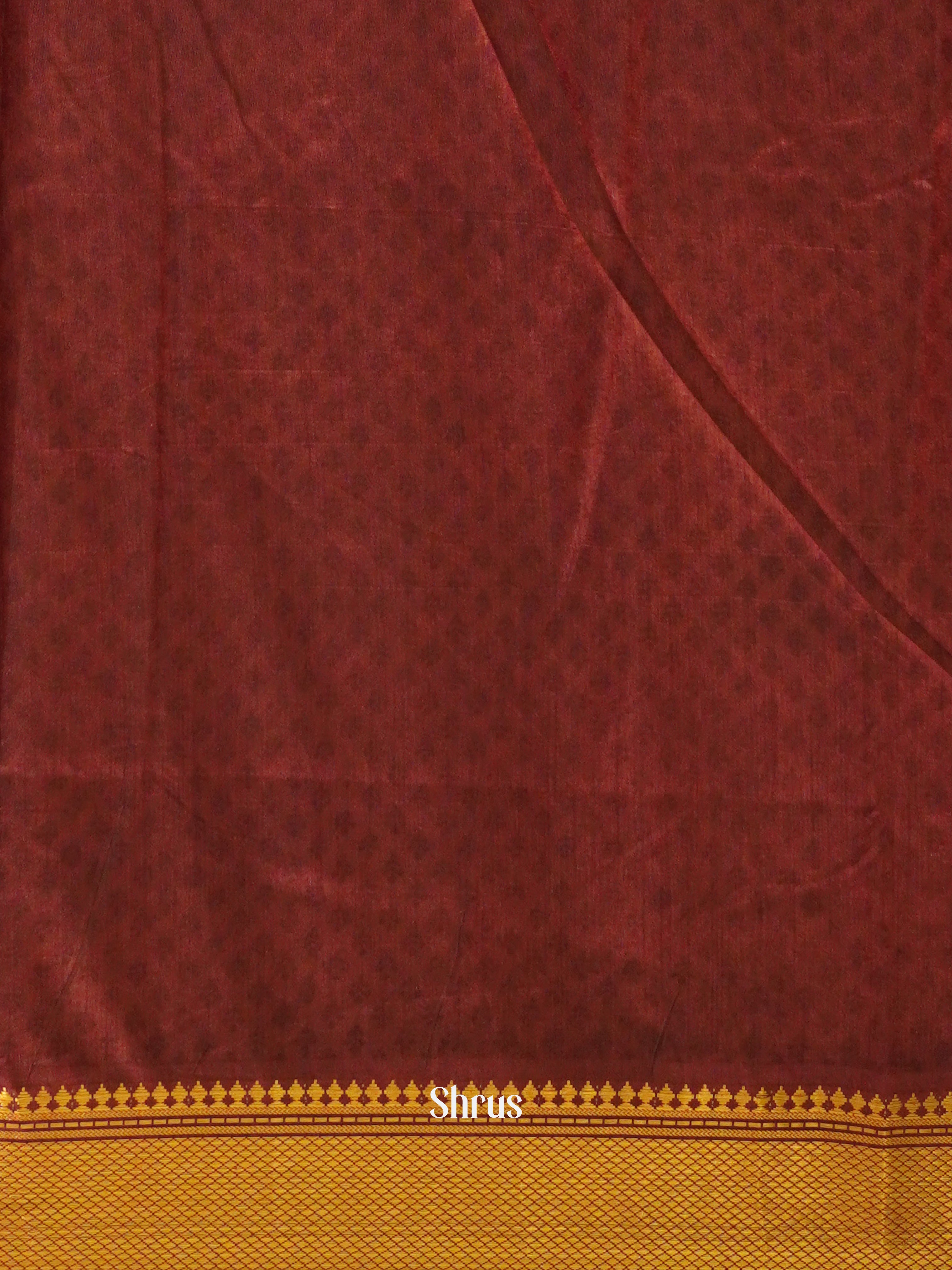 Black & Maroon - Semi Patola Saree - Shop on ShrusEternity.com