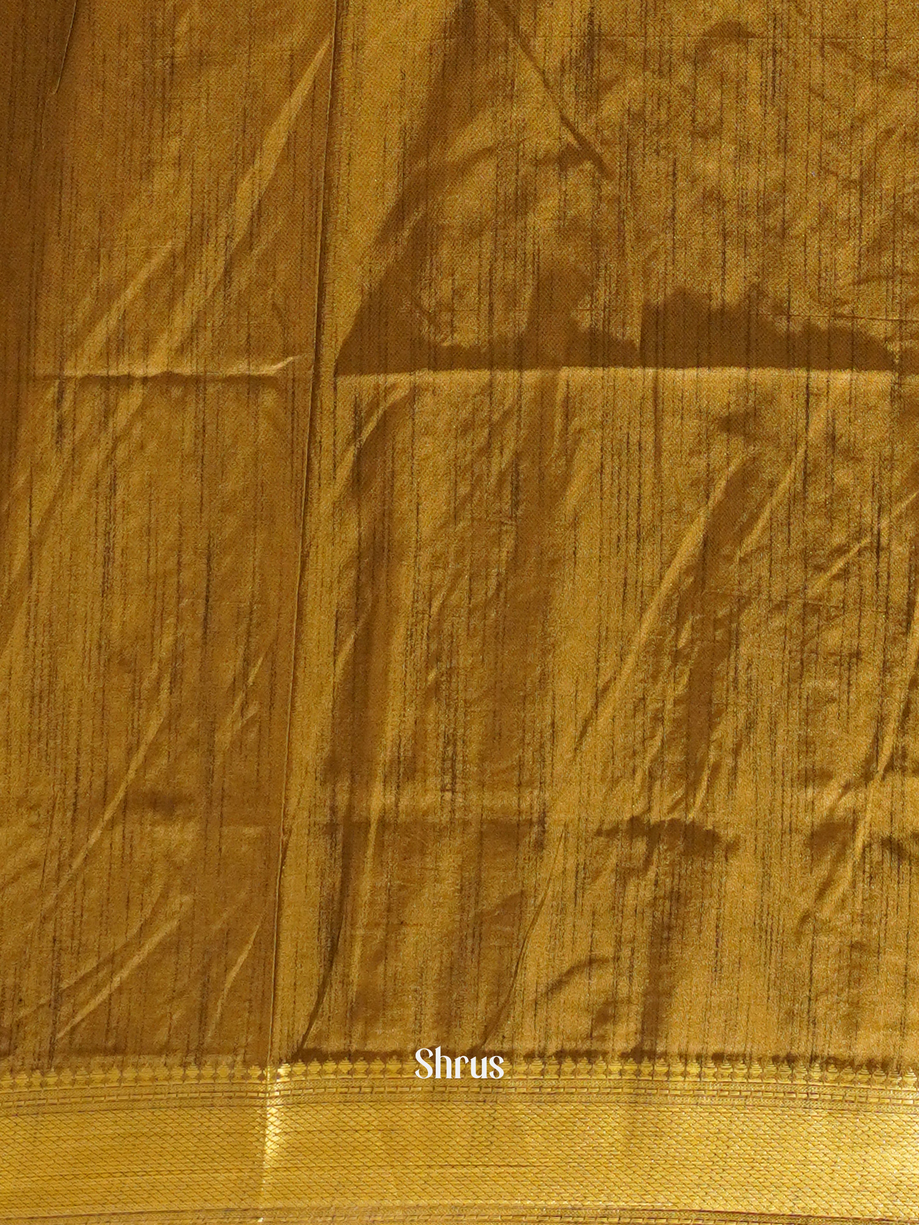 Dual toned Orange & Brown - Semi Patola saree - Shop on ShrusEternity.com