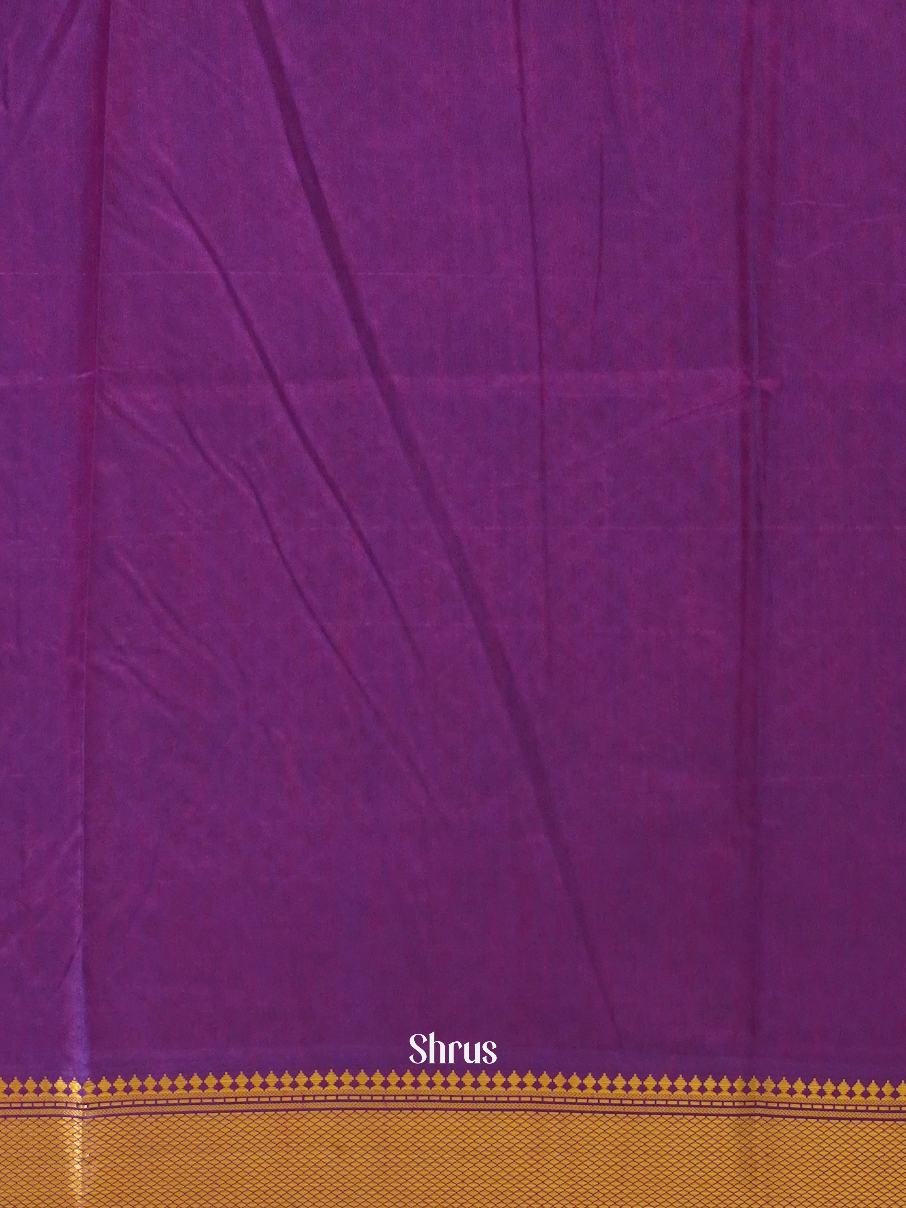 Blue & Purple - Semi Patola Saree - Shop on ShrusEternity.com