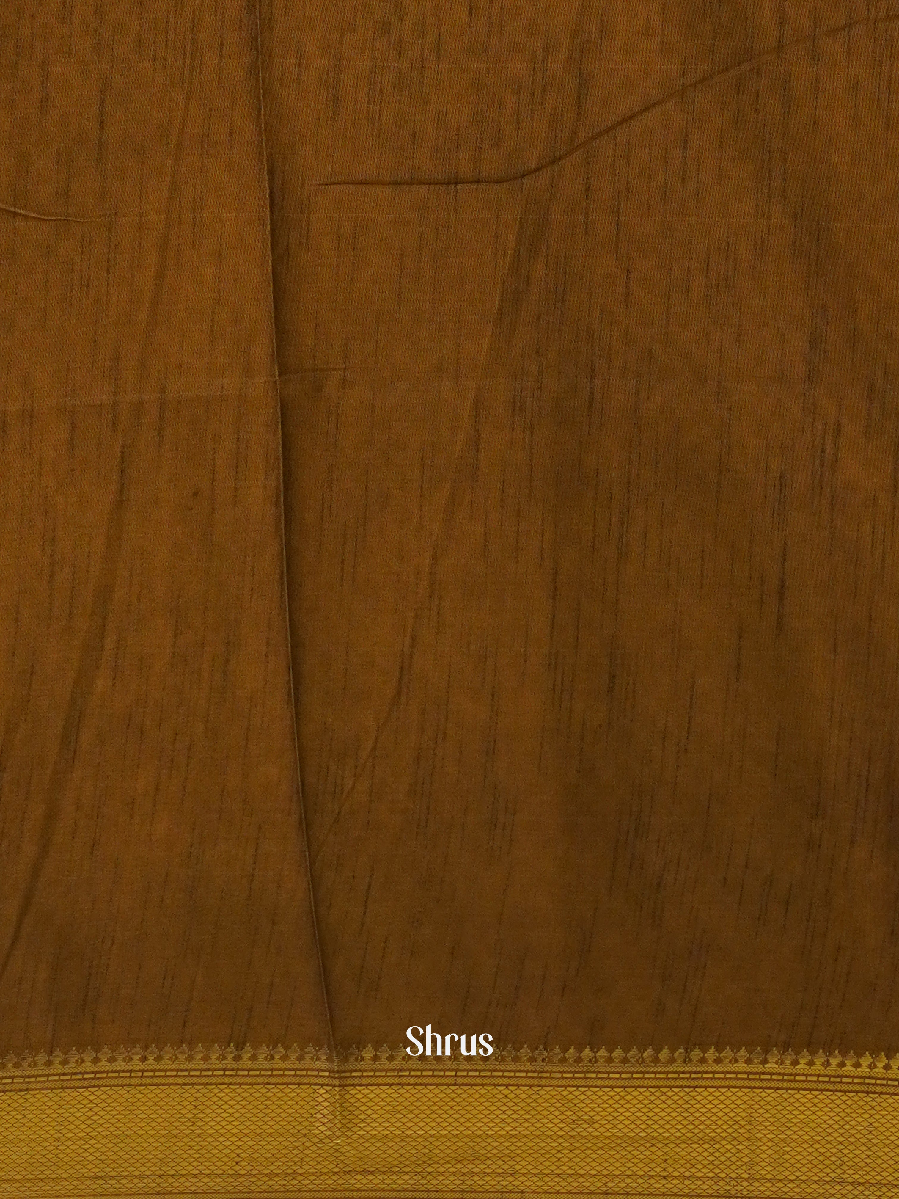 Mustard & Brown - Semi Patola Saree - Shop on ShrusEternity.com