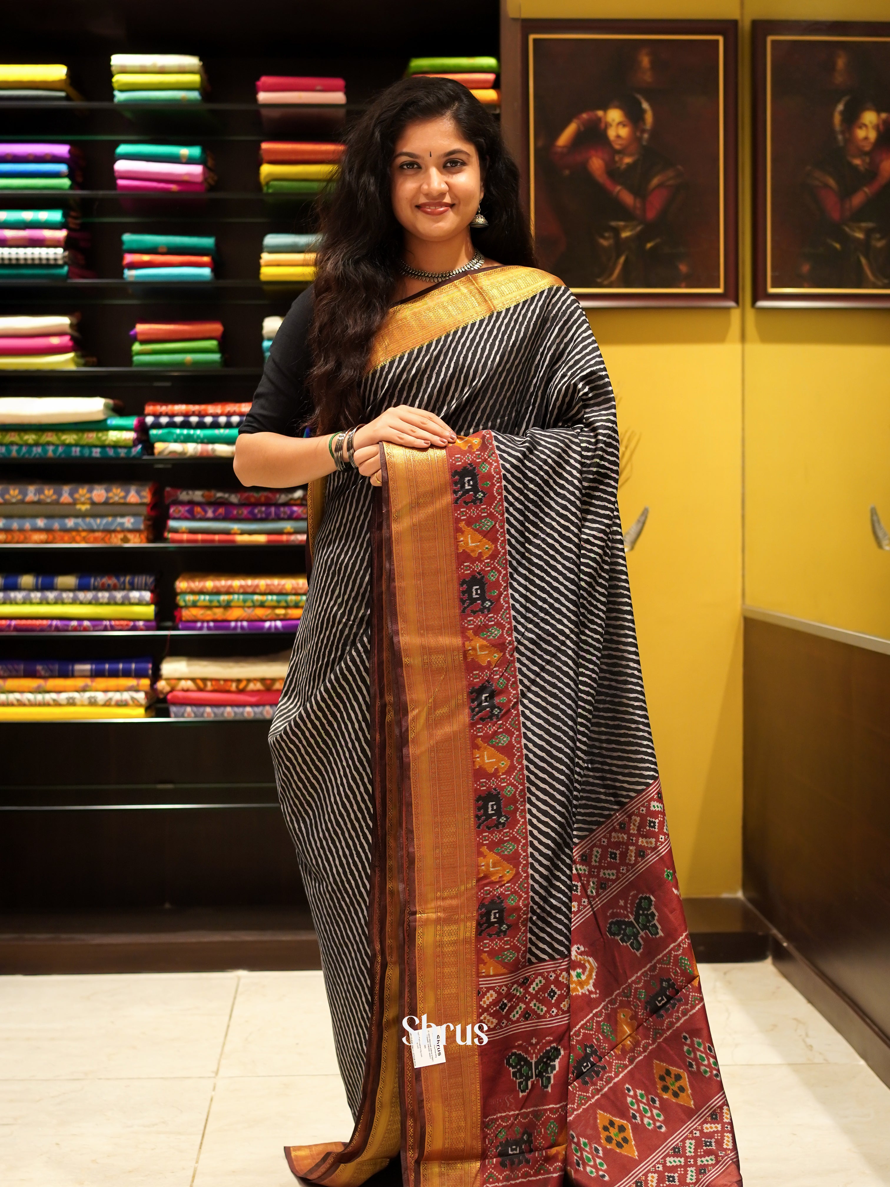 CFS03006 - Semi Patola Saree - Shop on ShrusEternity.com