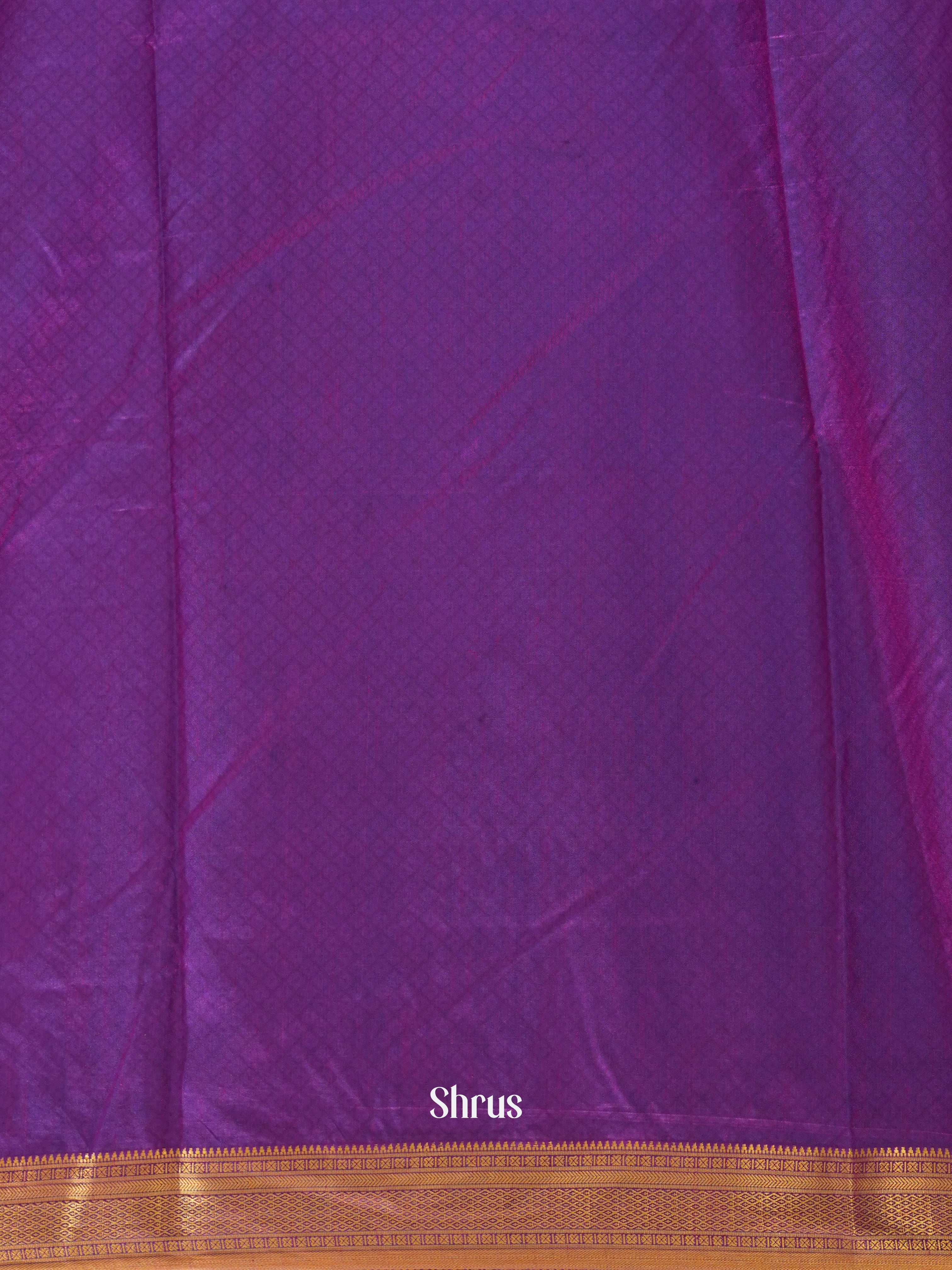 Blue & Purple - Semi Patola Saree - Shop on ShrusEternity.com