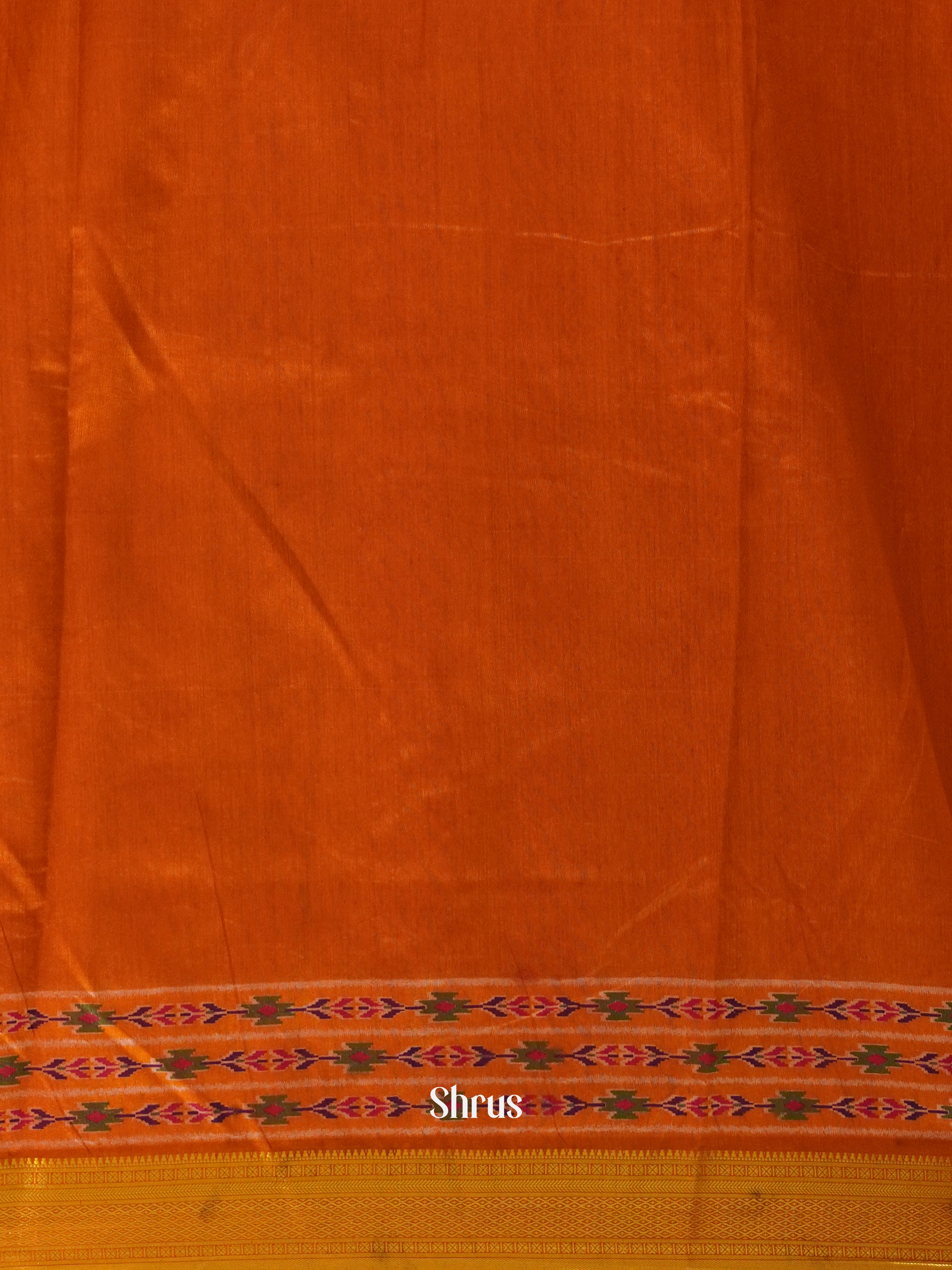 Pink & Orange - Semi Patola Saree - Shop on ShrusEternity.com