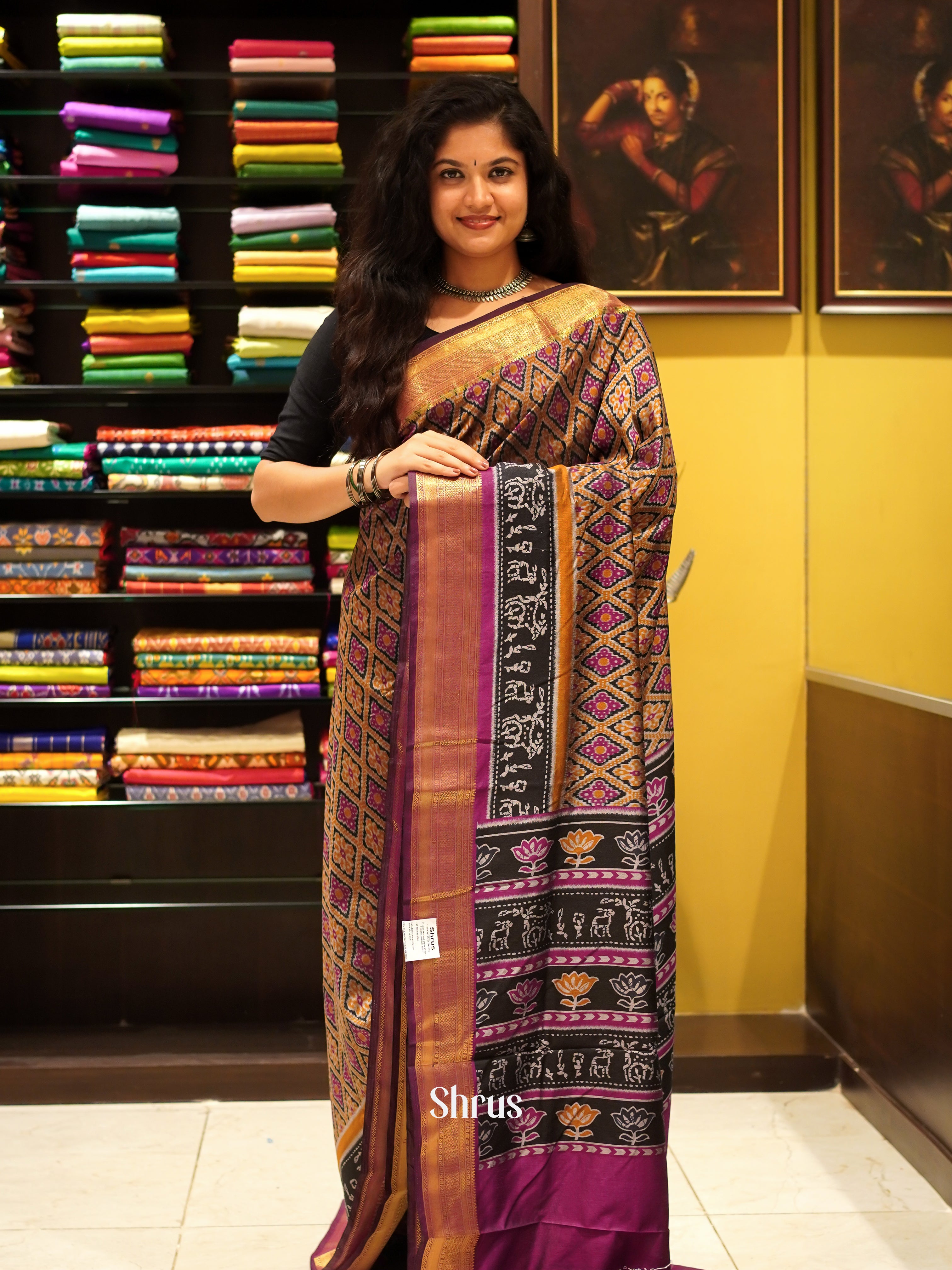 CFS03013 - Semi Patola Saree - Shop on ShrusEternity.com