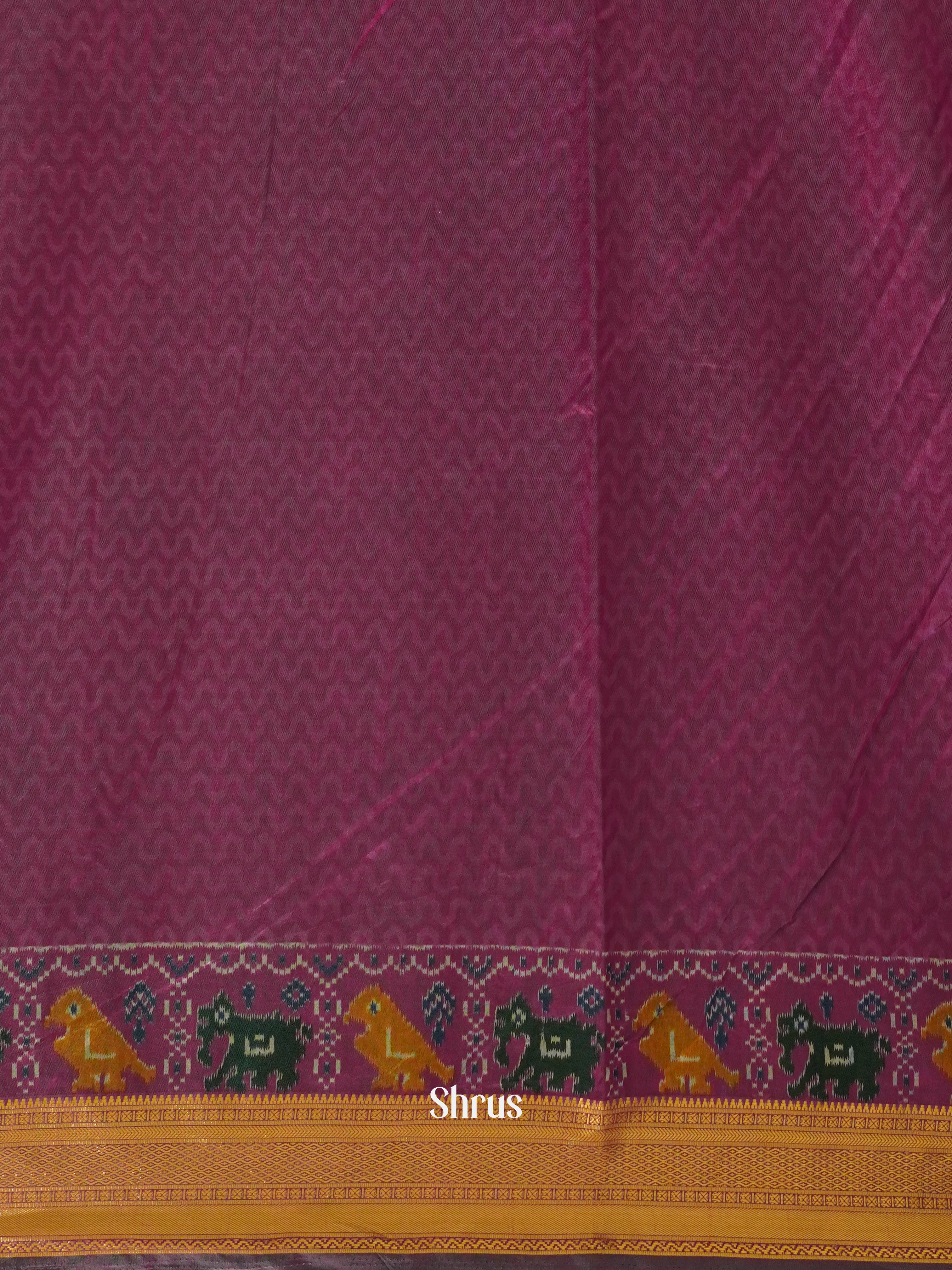 Green & Majenta - Semi Patola Saree - Shop on ShrusEternity.com