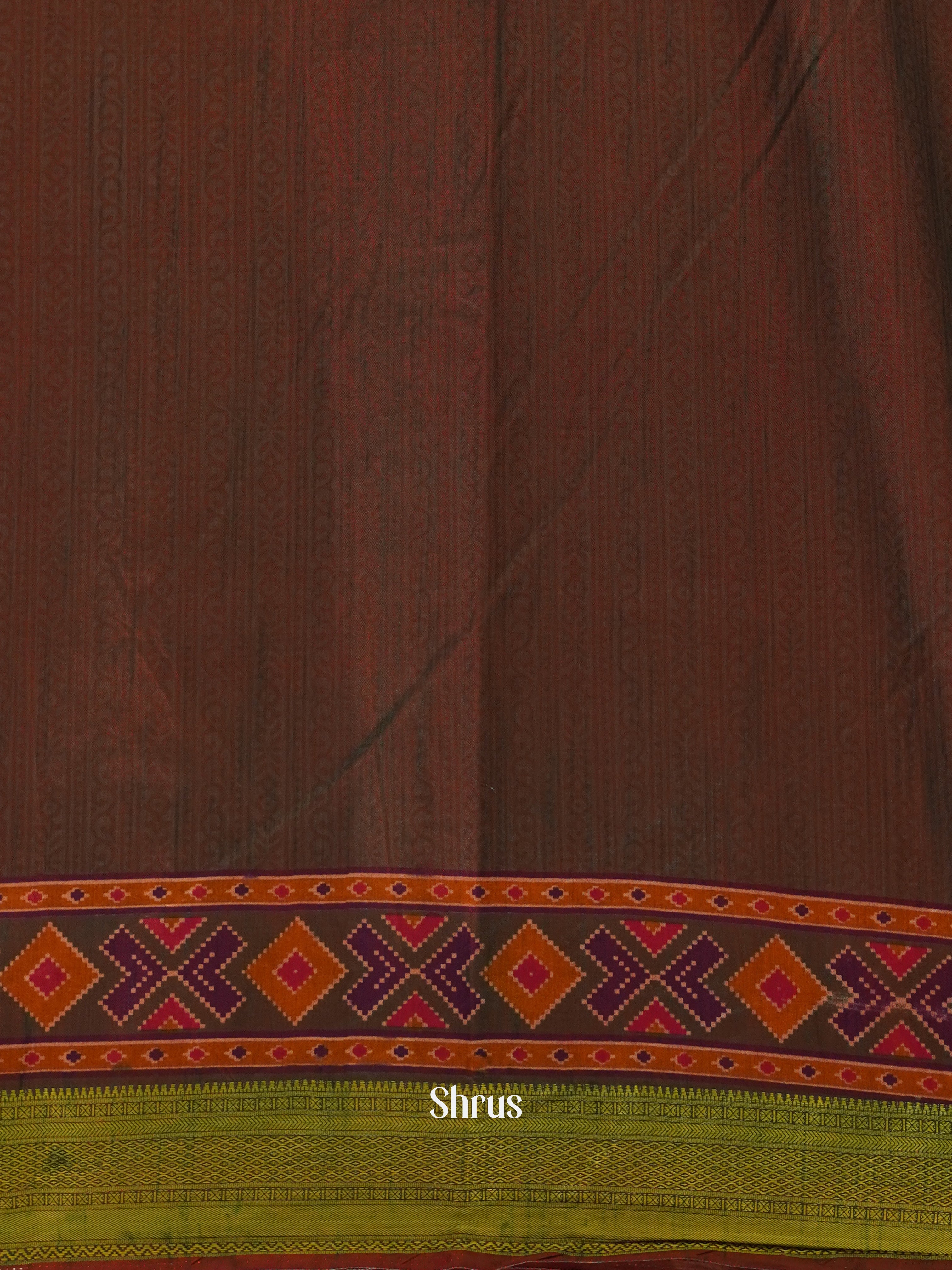 Pink & Green - Semi Patola Saree - Shop on ShrusEternity.com