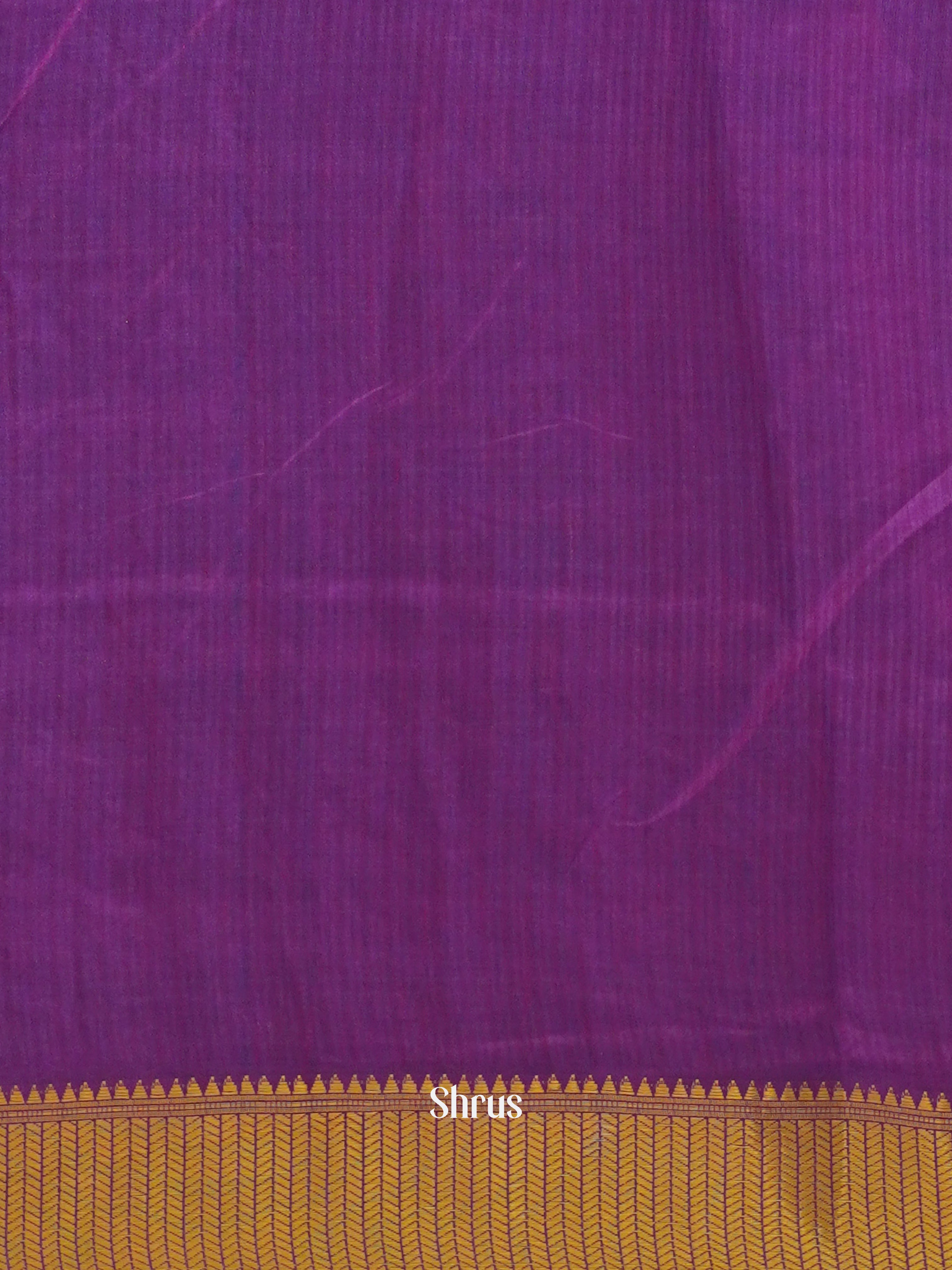 Blue & Purple - Semi Patola Saree - Shop on ShrusEternity.com