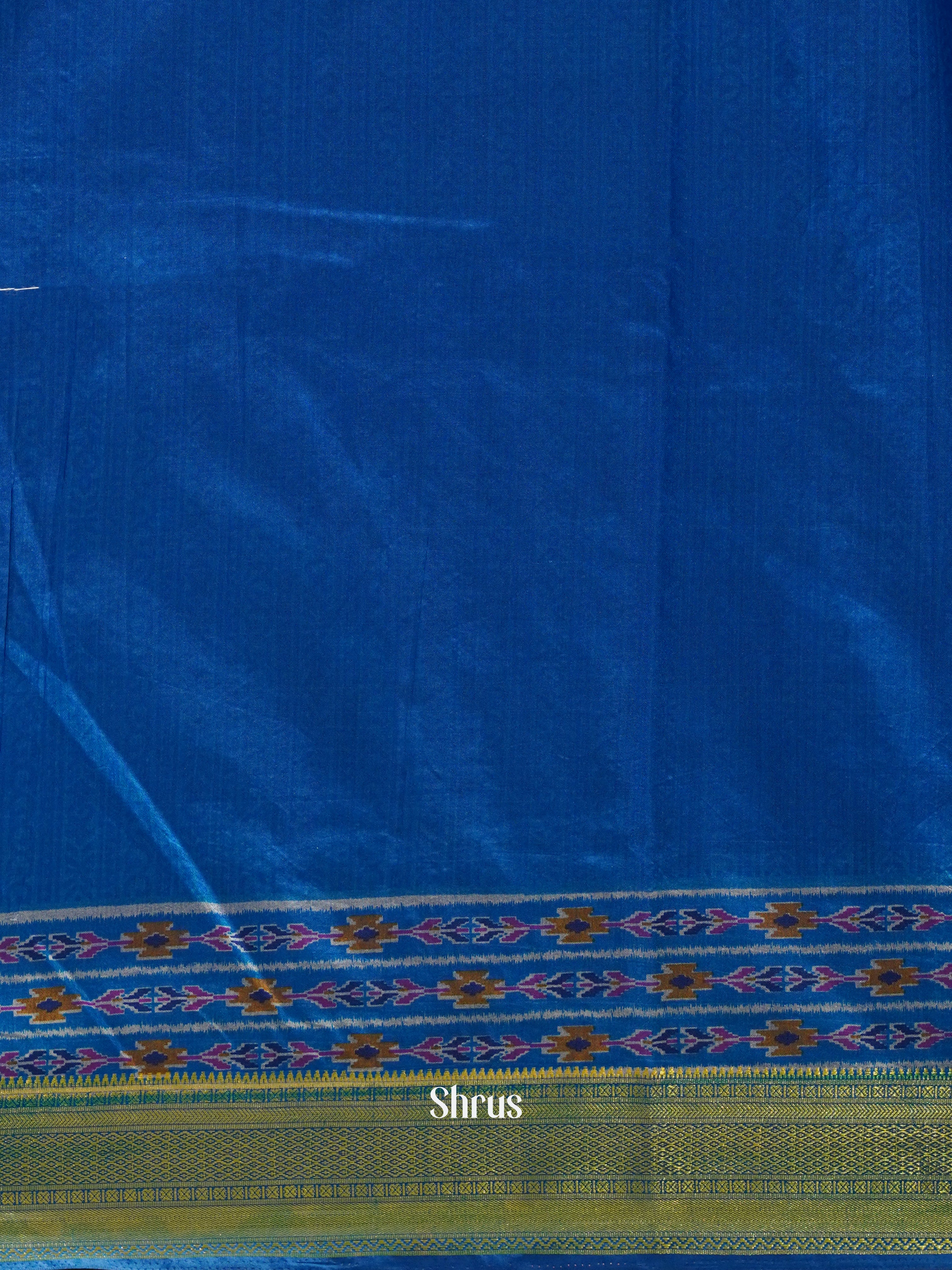 Blue- Semi Patola Saree - Shop on ShrusEternity.com