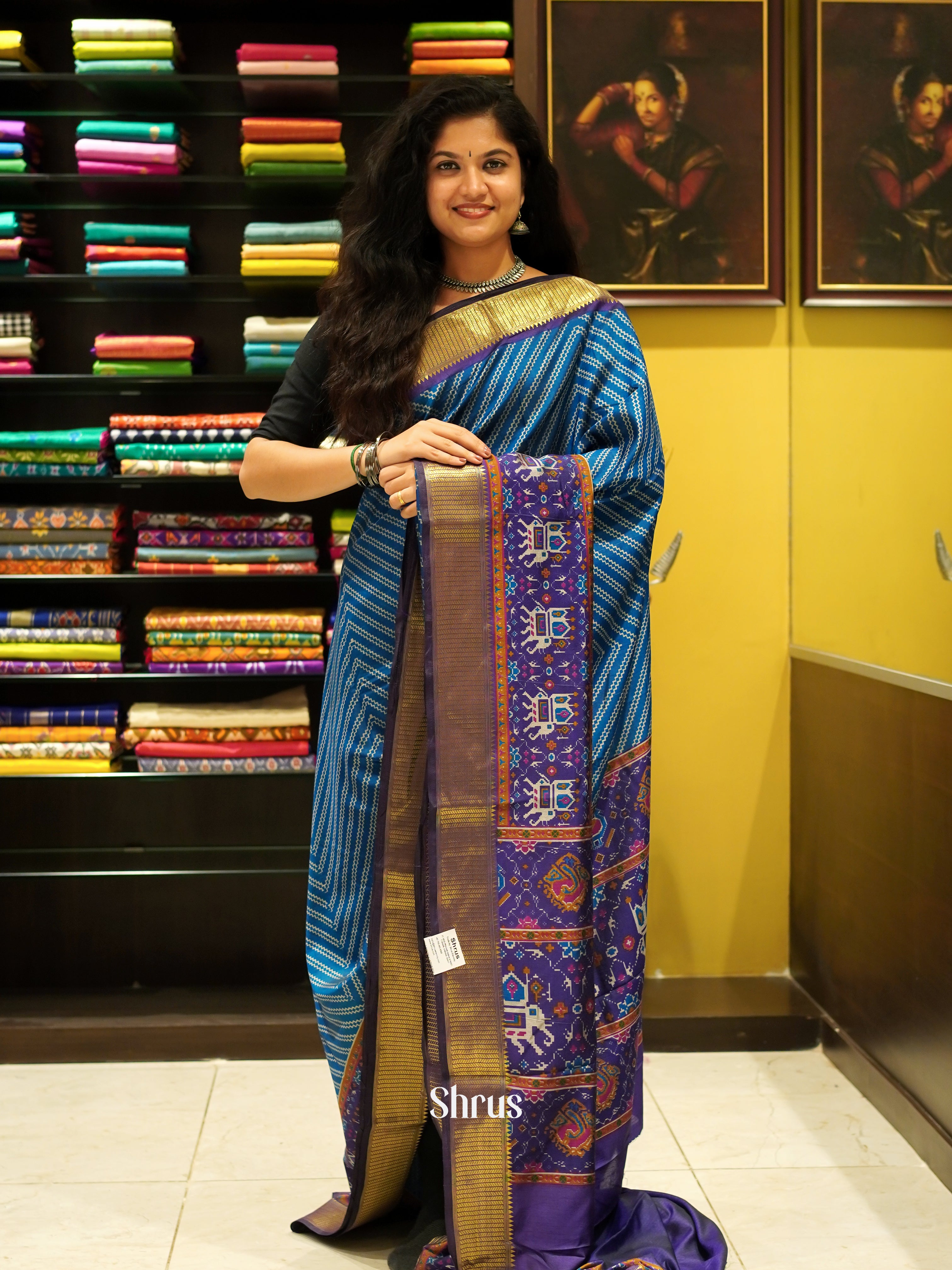 CFS03042 - Semi Patola Saree - Shop on ShrusEternity.com