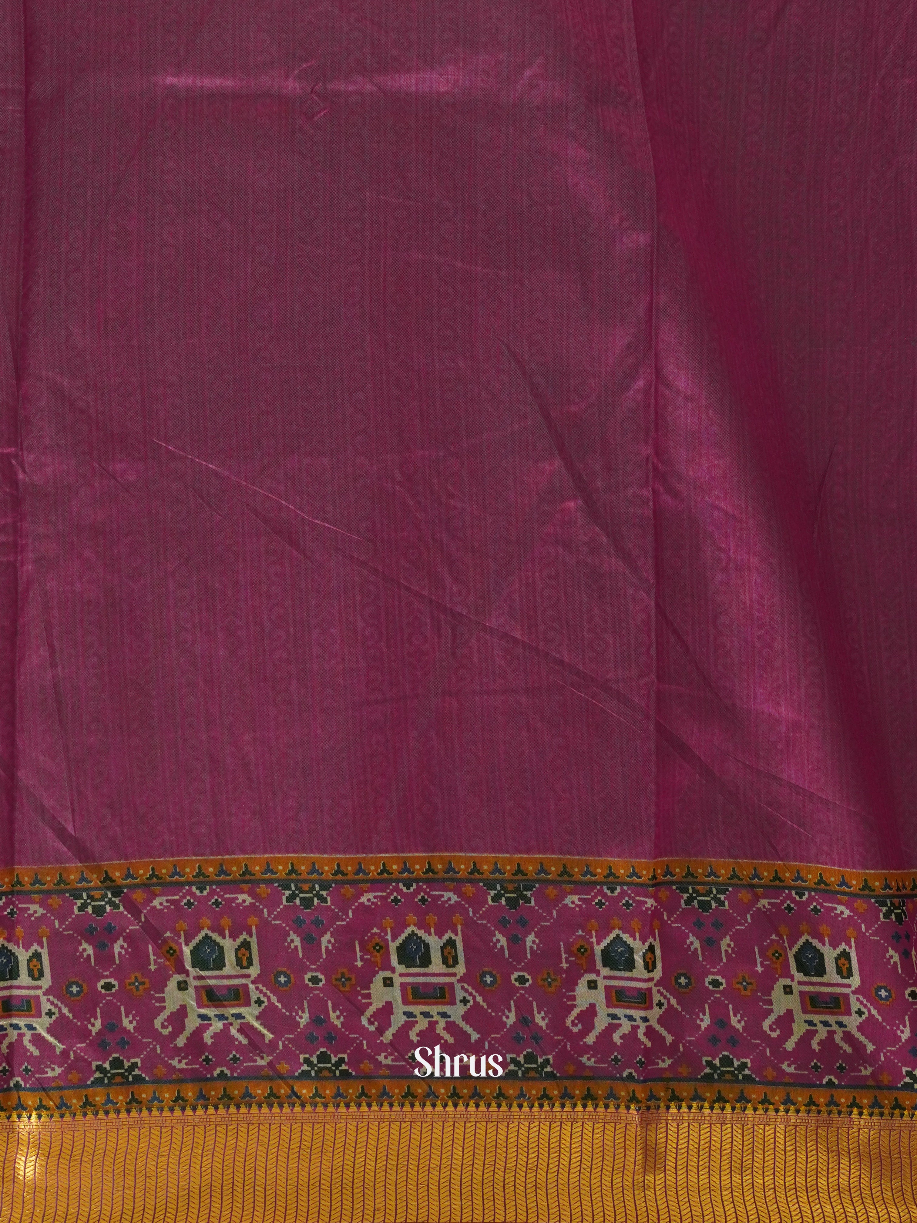 Green & Majenta - Semi Patola Saree - Shop on ShrusEternity.com