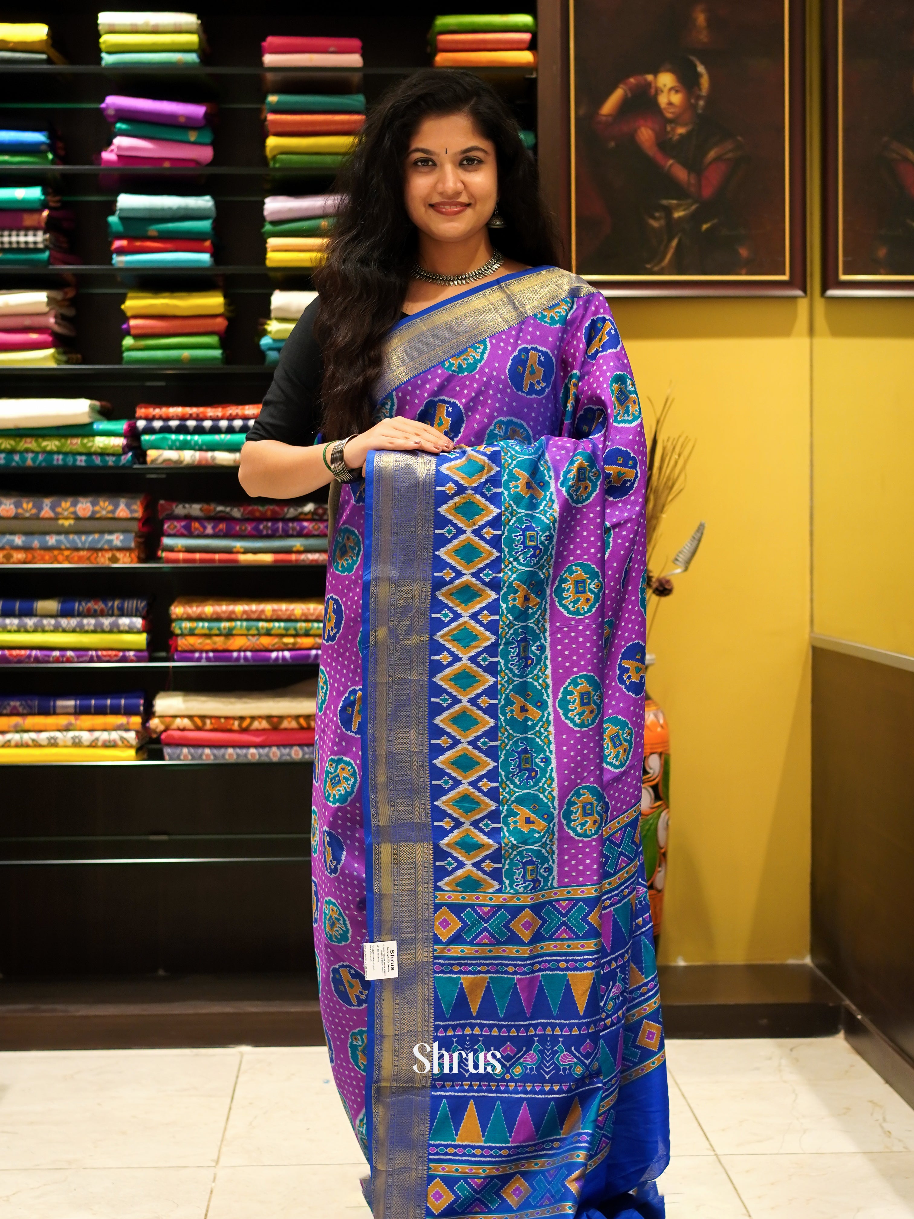 CFS03050 - Semi Patola Saree - Shop on ShrusEternity.com