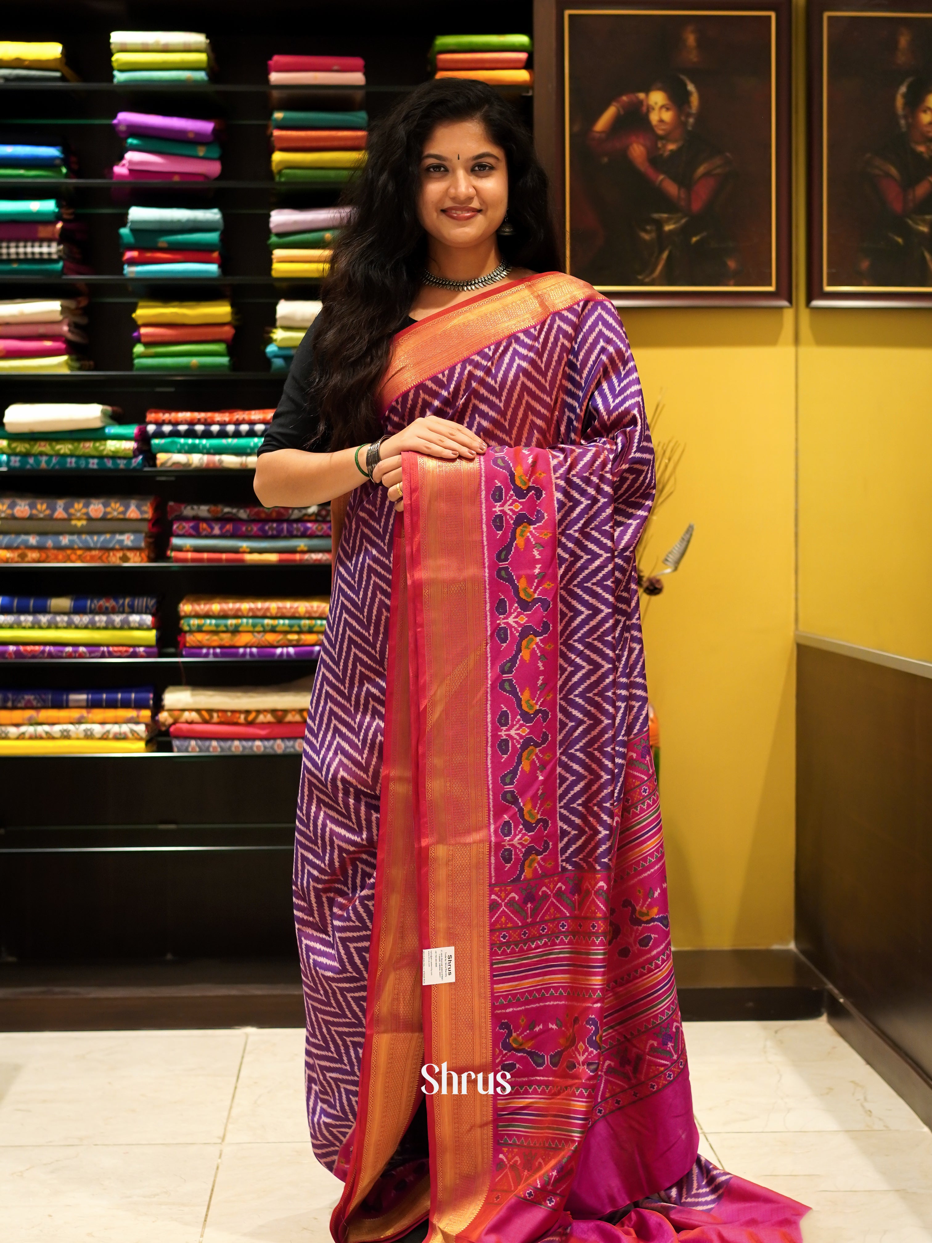 CFS03053 - Semi Patola Saree - Shop on ShrusEternity.com