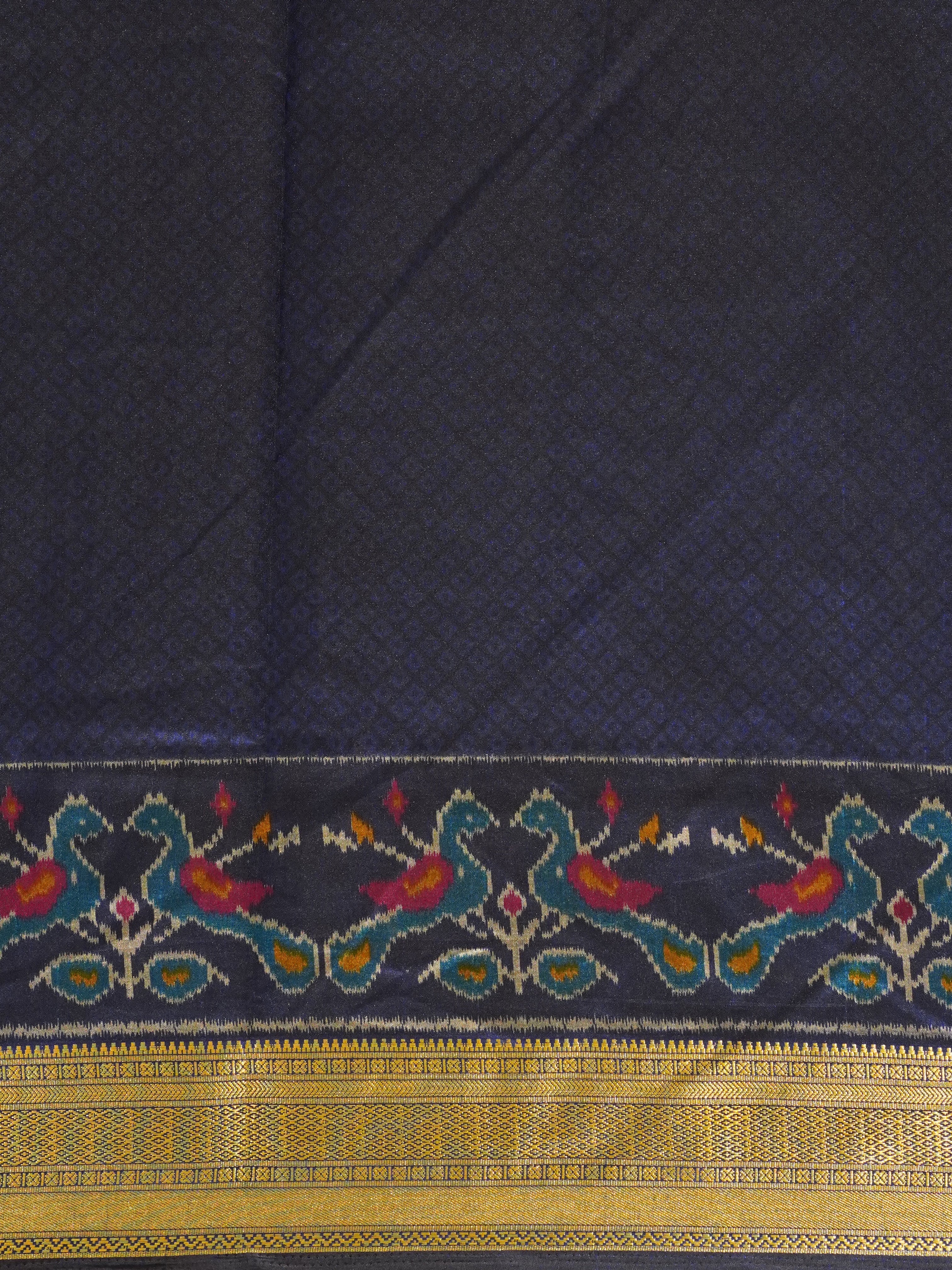 Blue & Navy Blue - Semi Patola Saree - Shop on ShrusEternity.com