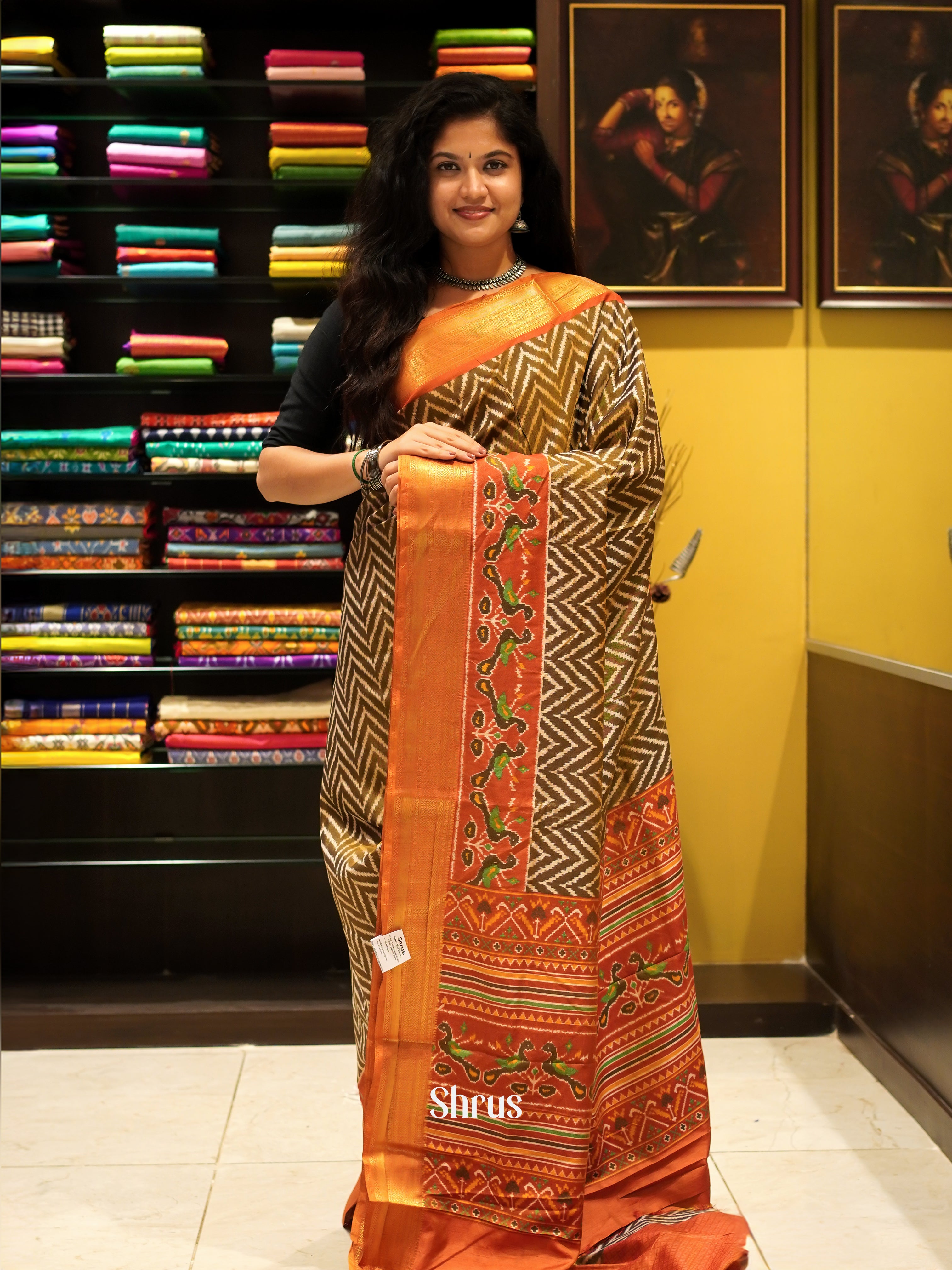 CFS03056 - Semi Patola Saree - Shop on ShrusEternity.com