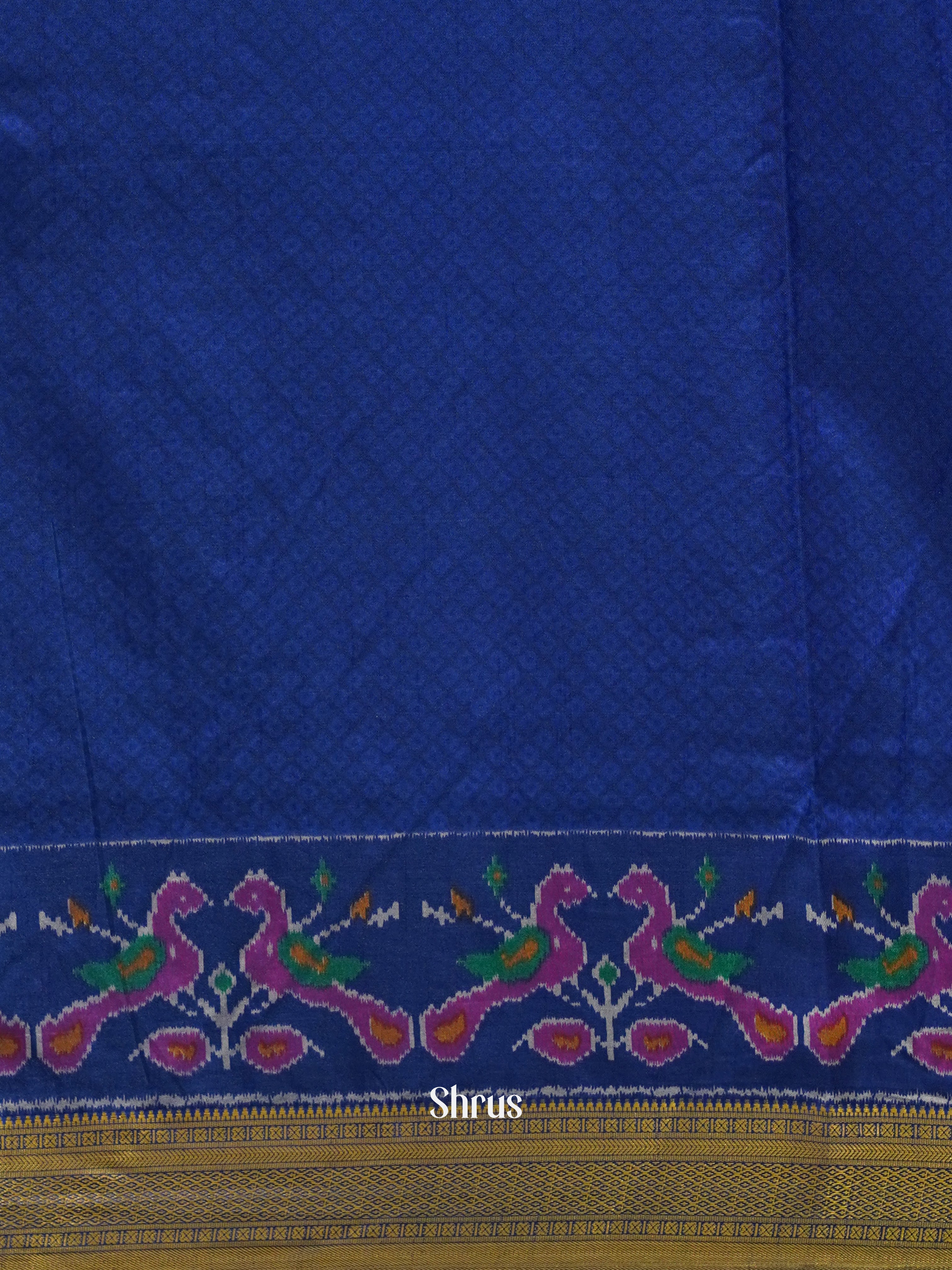 Purple & Blue - Semi Patola Saree - Shop on ShrusEternity.com