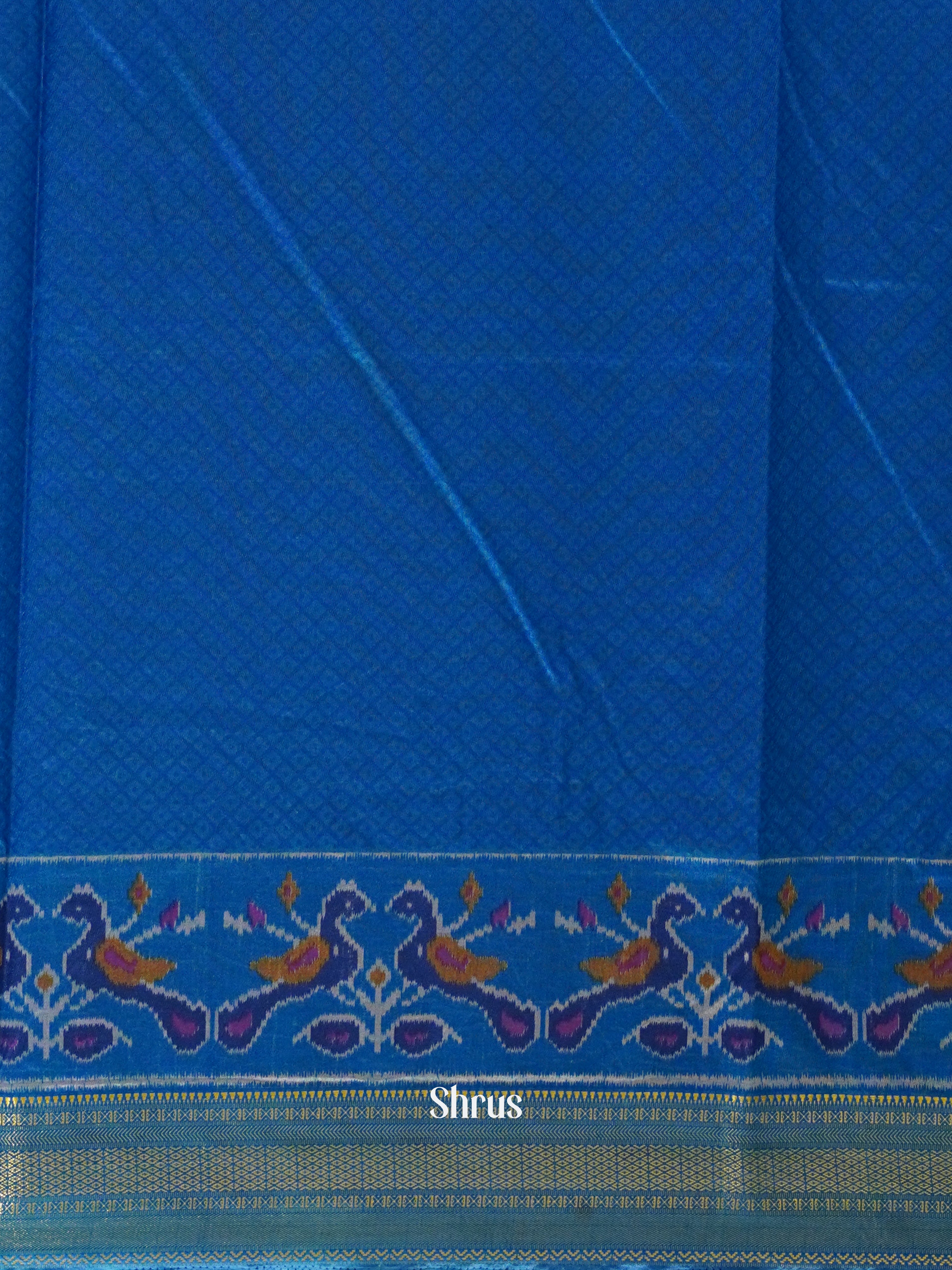 Blue - Semi Patola Saree - Shop on ShrusEternity.com
