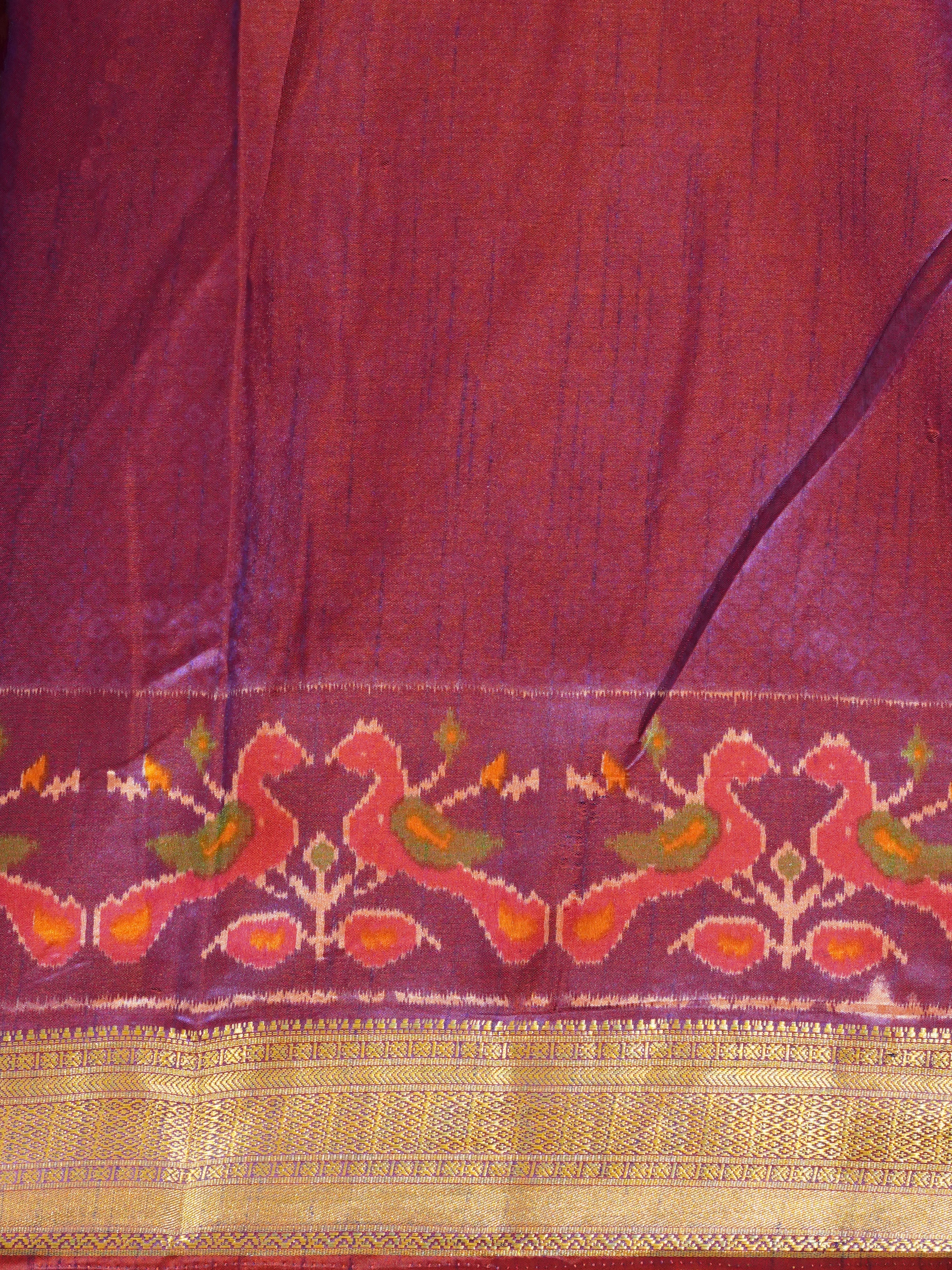 Pink & Purple - Semi Patola Saree - Shop on ShrusEternity.com