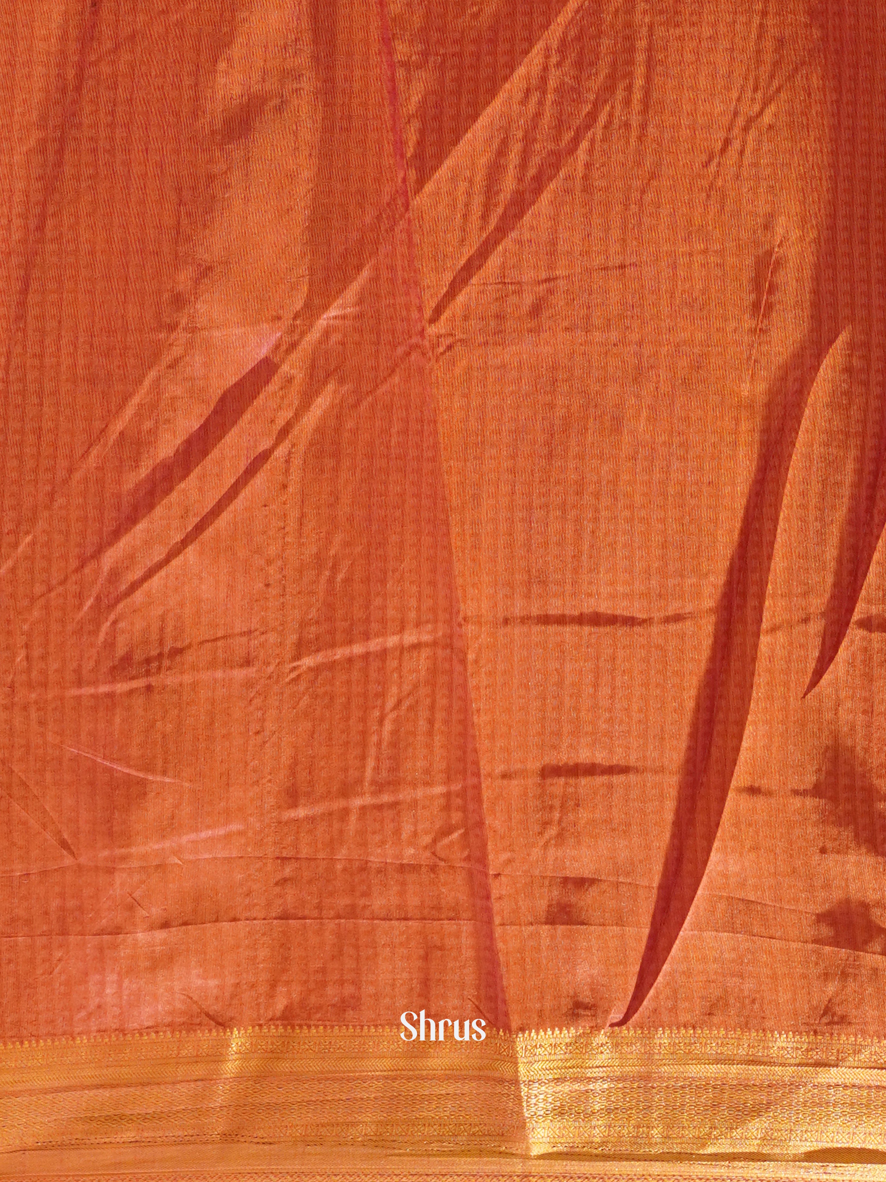 Mustard & Brick - Semi Patola Saree - Shop on ShrusEternity.com