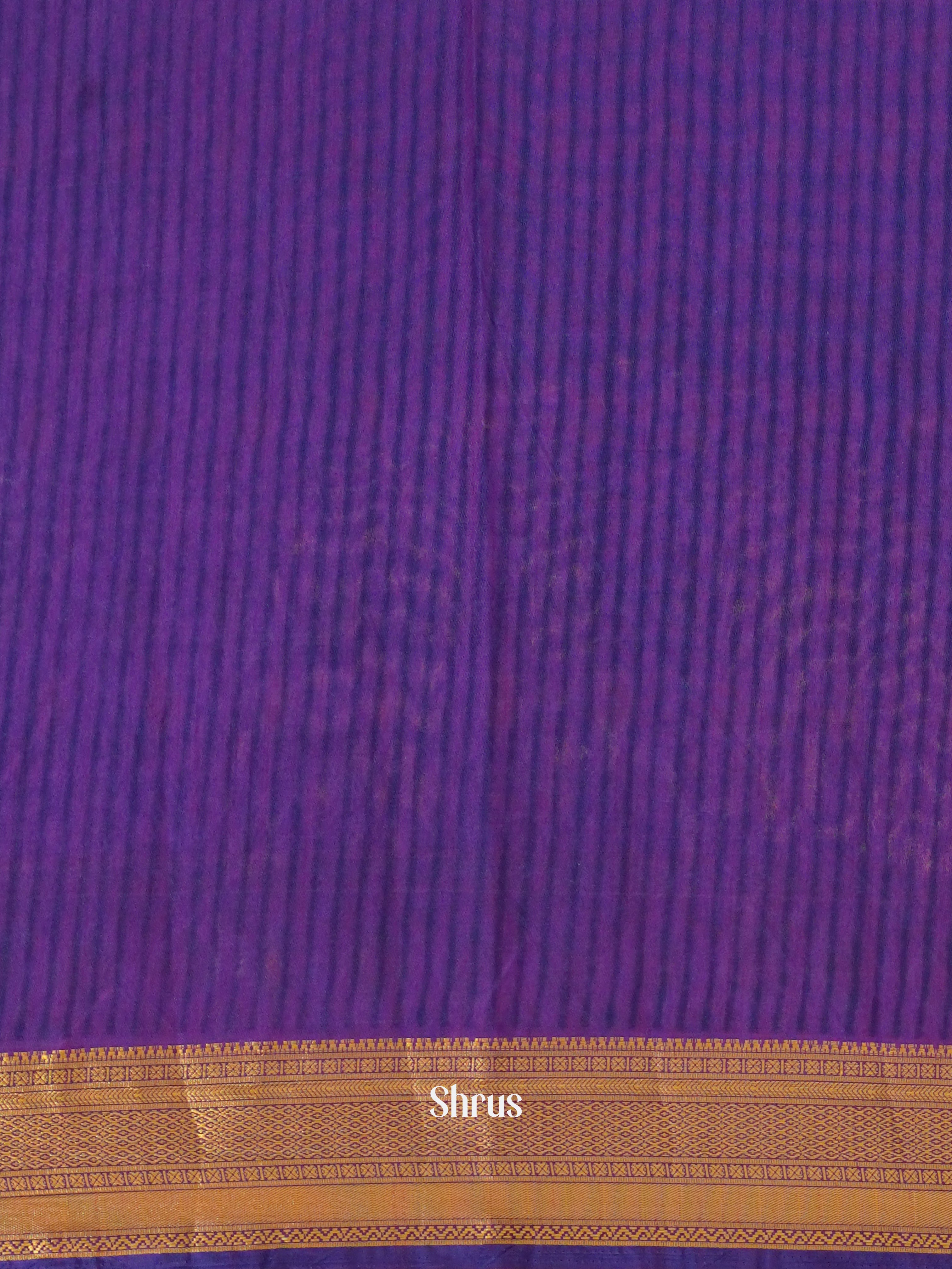 Blue & Purple - Semi Patola Saree - Shop on ShrusEternity.com