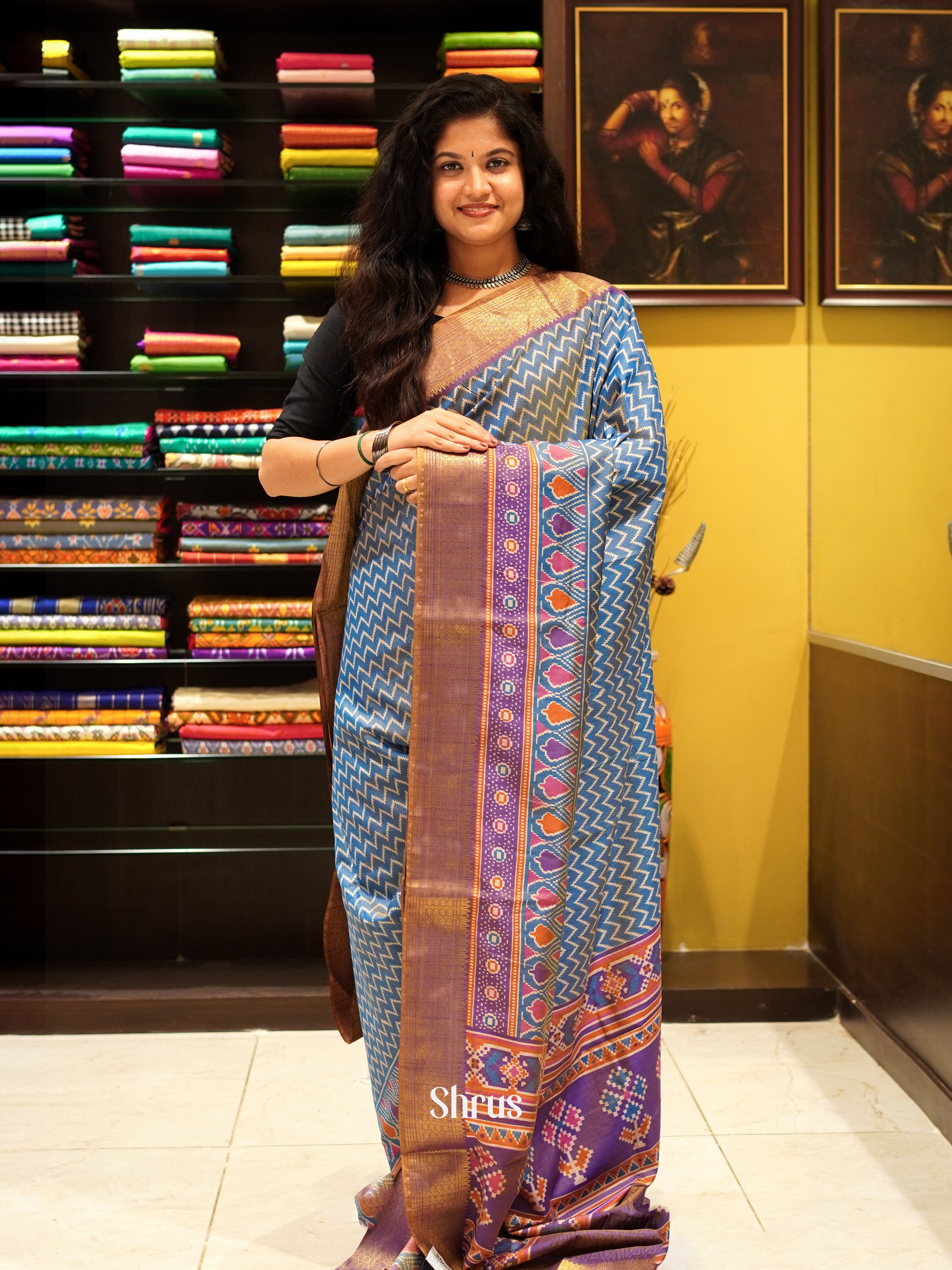 CFS03098 - Semi Patola Saree - Shop on ShrusEternity.com