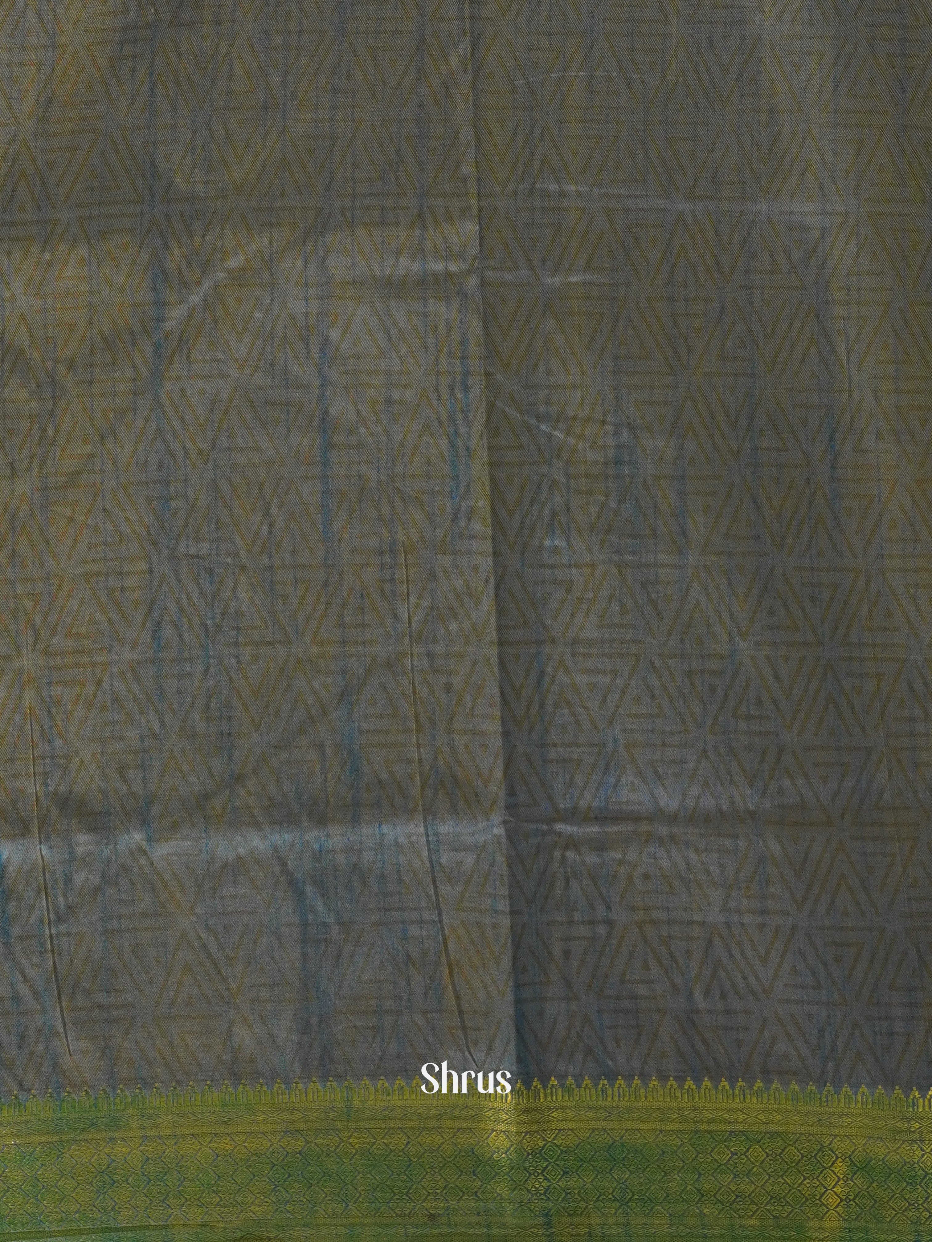 Green & Blue- Semi Patola Saree - Shop on ShrusEternity.com