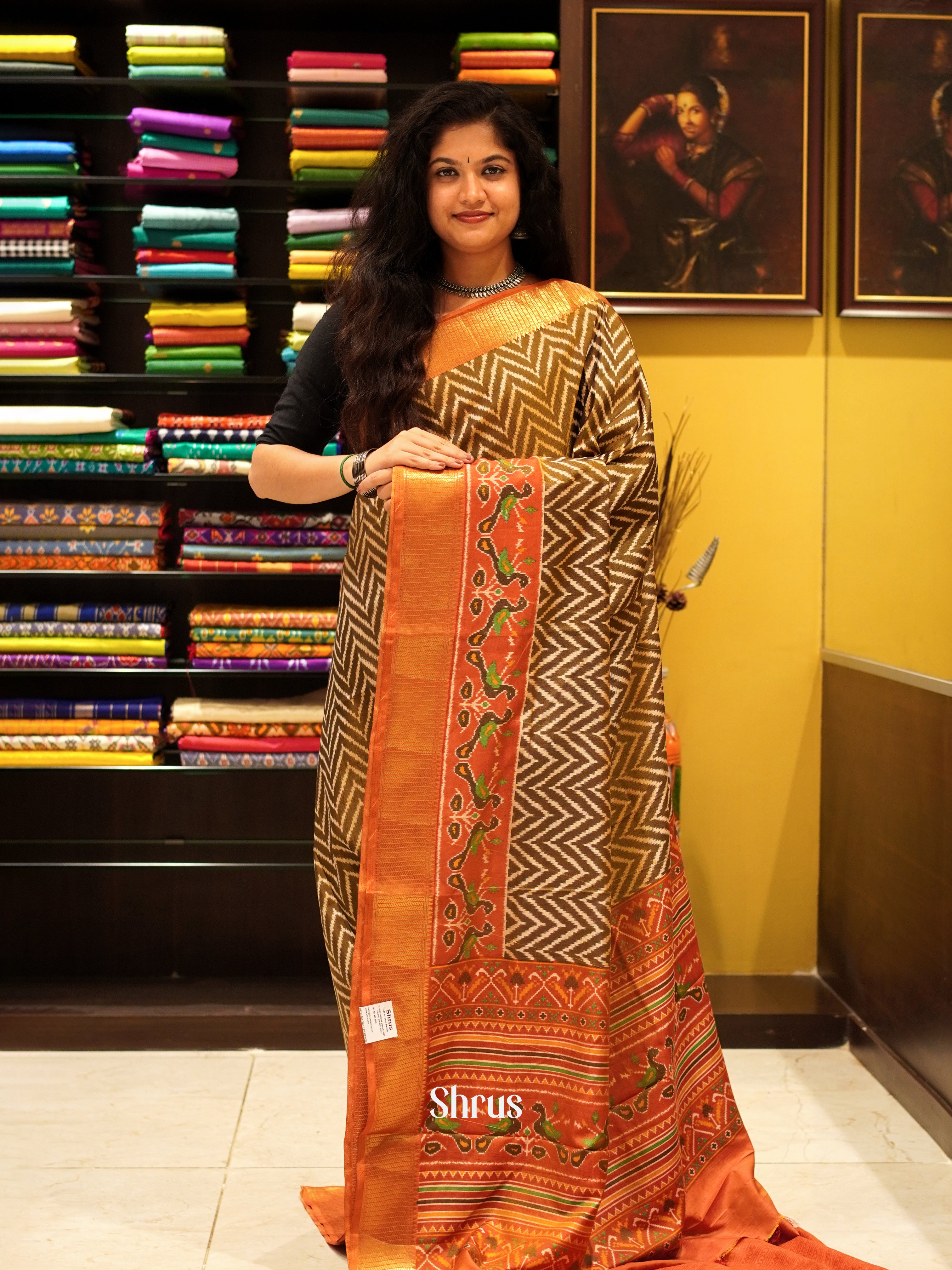 CFS03102 - Semi Patola Saree - Shop on ShrusEternity.com
