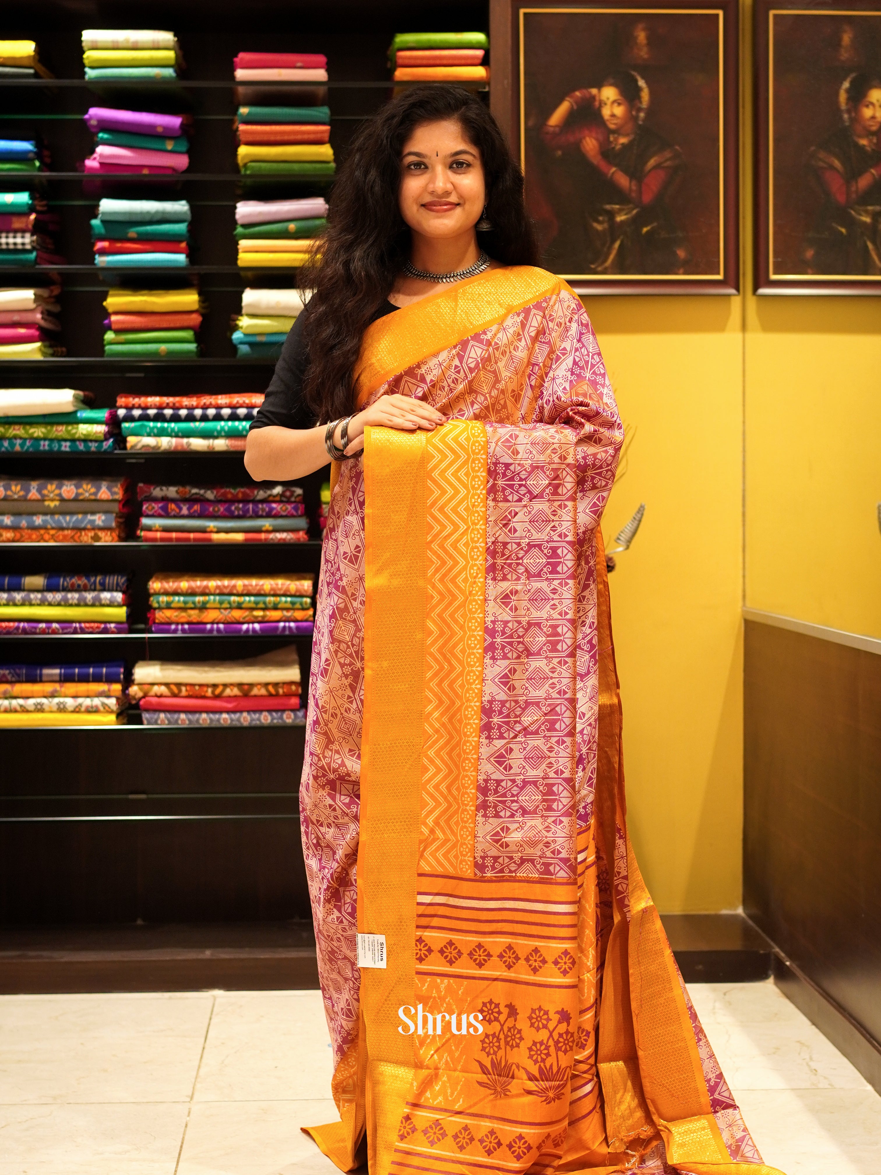 CFS03106 - Semi Patola Saree - Shop on ShrusEternity.com