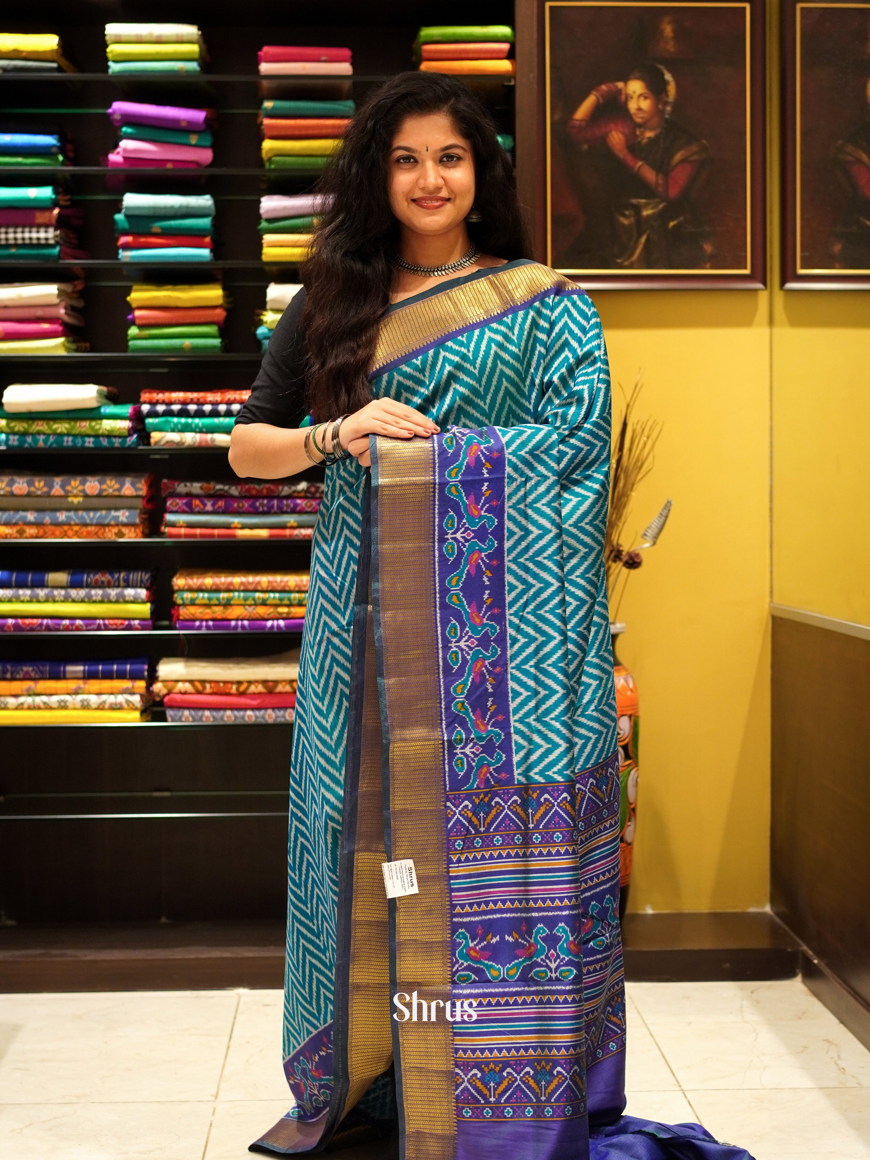CFS03108 - Semi Patola Saree - Shop on ShrusEternity.com
