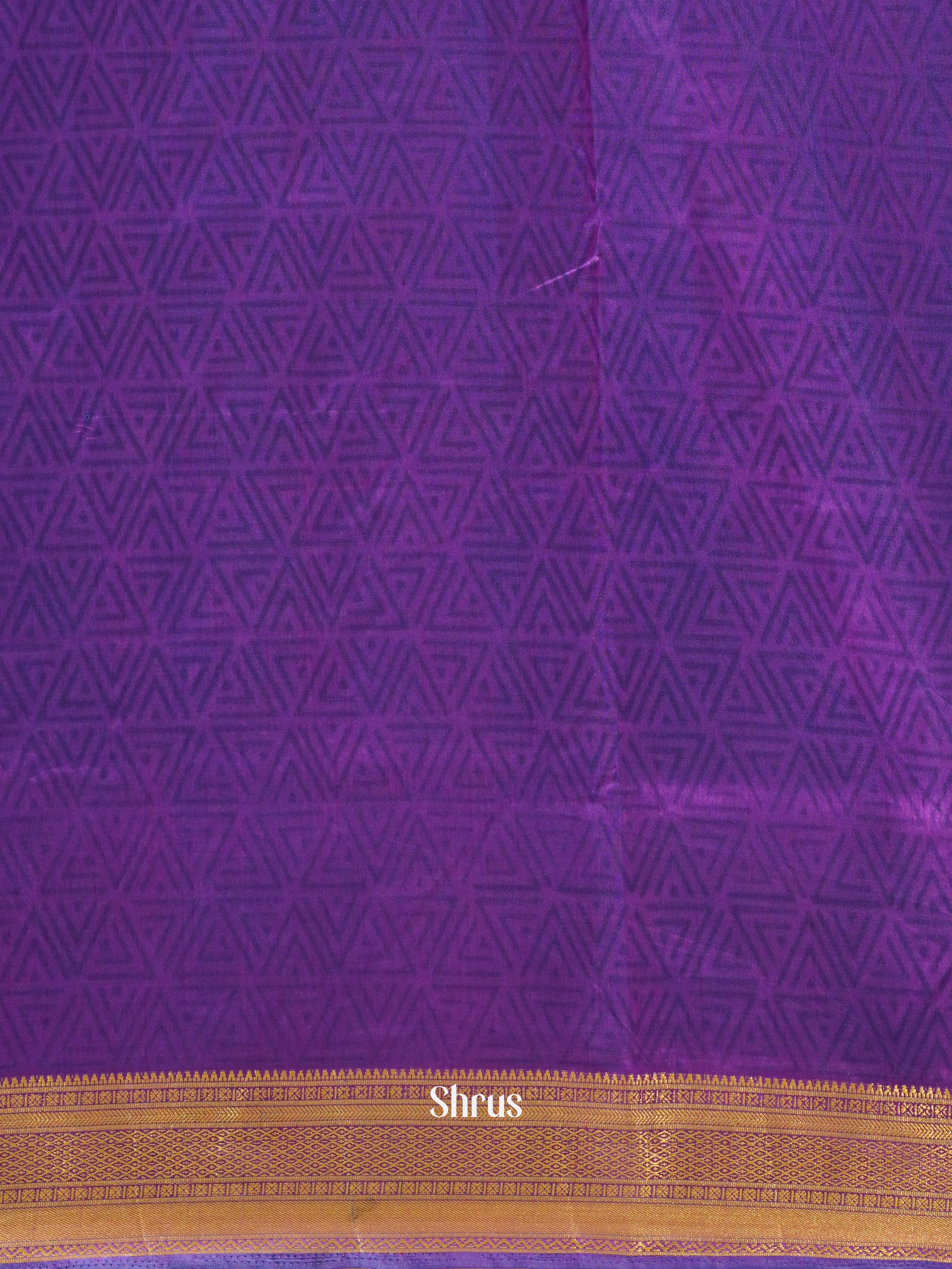 Blue & Purple - Semi Patola Saree - Shop on ShrusEternity.com