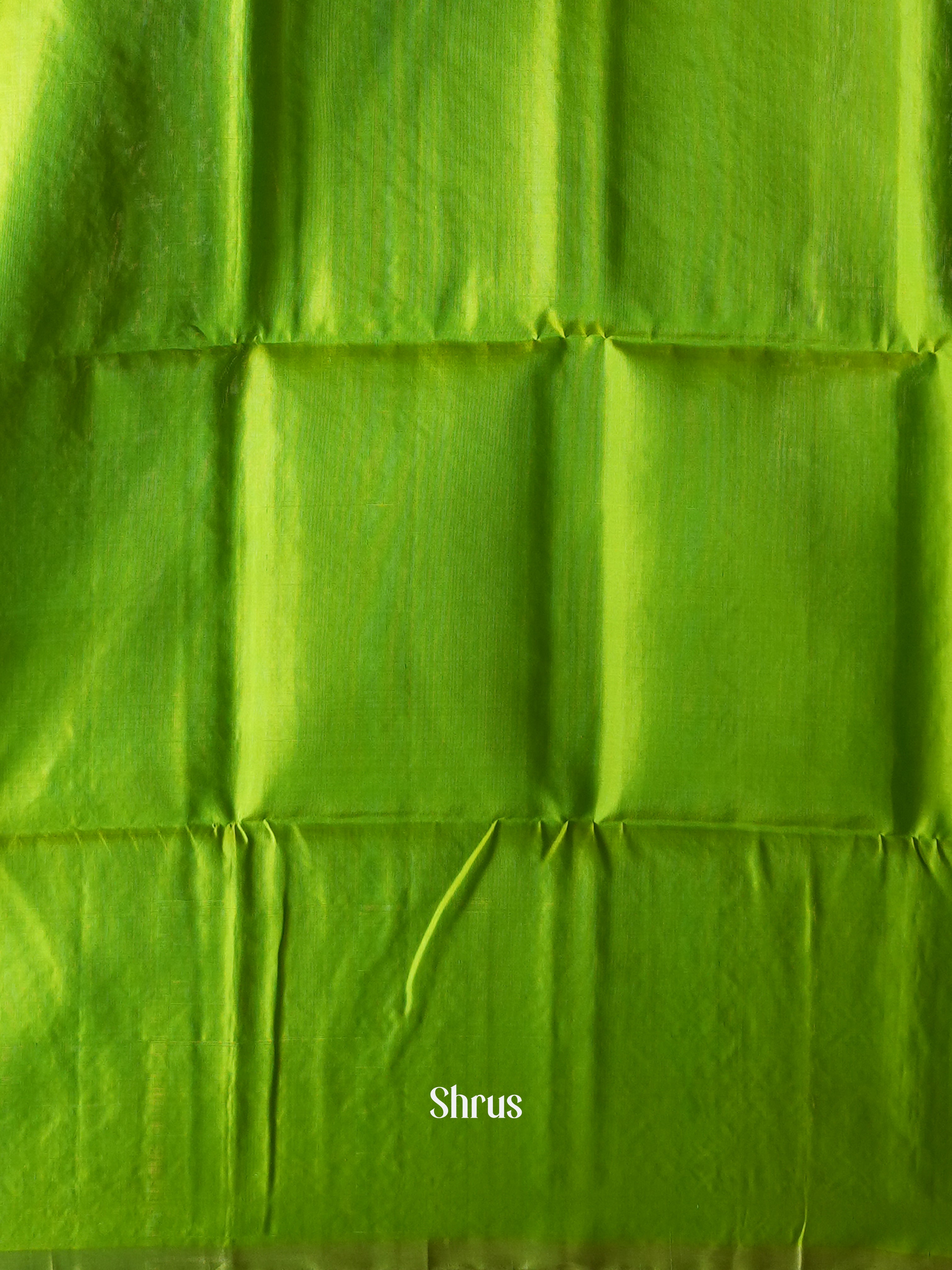 Fluorescent Green (Single Tone)- Soft Silk Saree - Shop on ShrusEternity.com