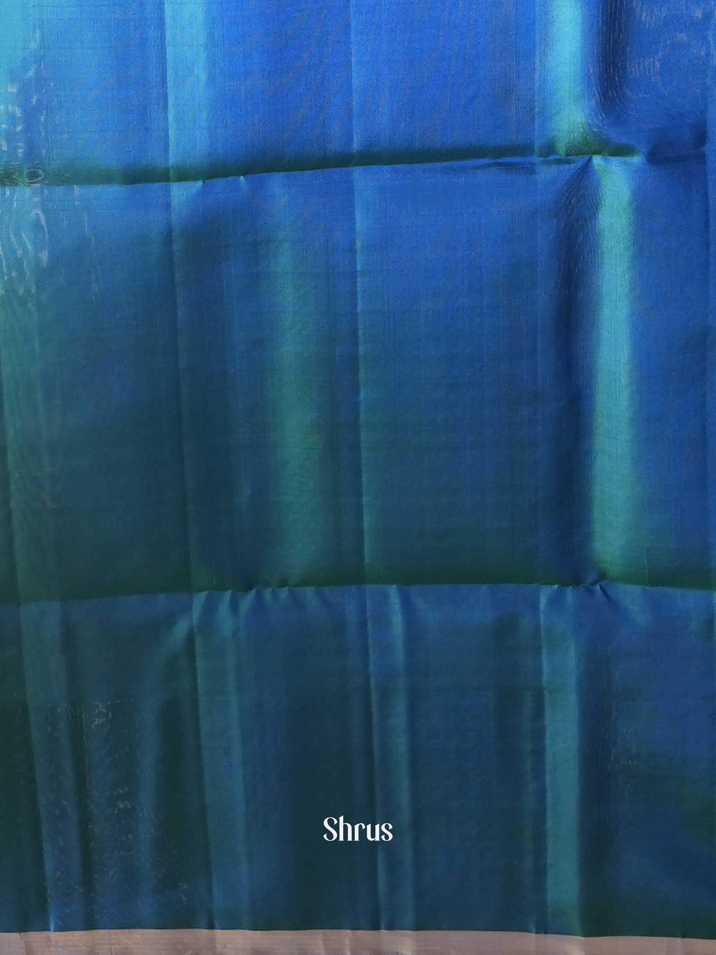 Purple & Blue - Soft Silk Saree - Shop on ShrusEternity.com