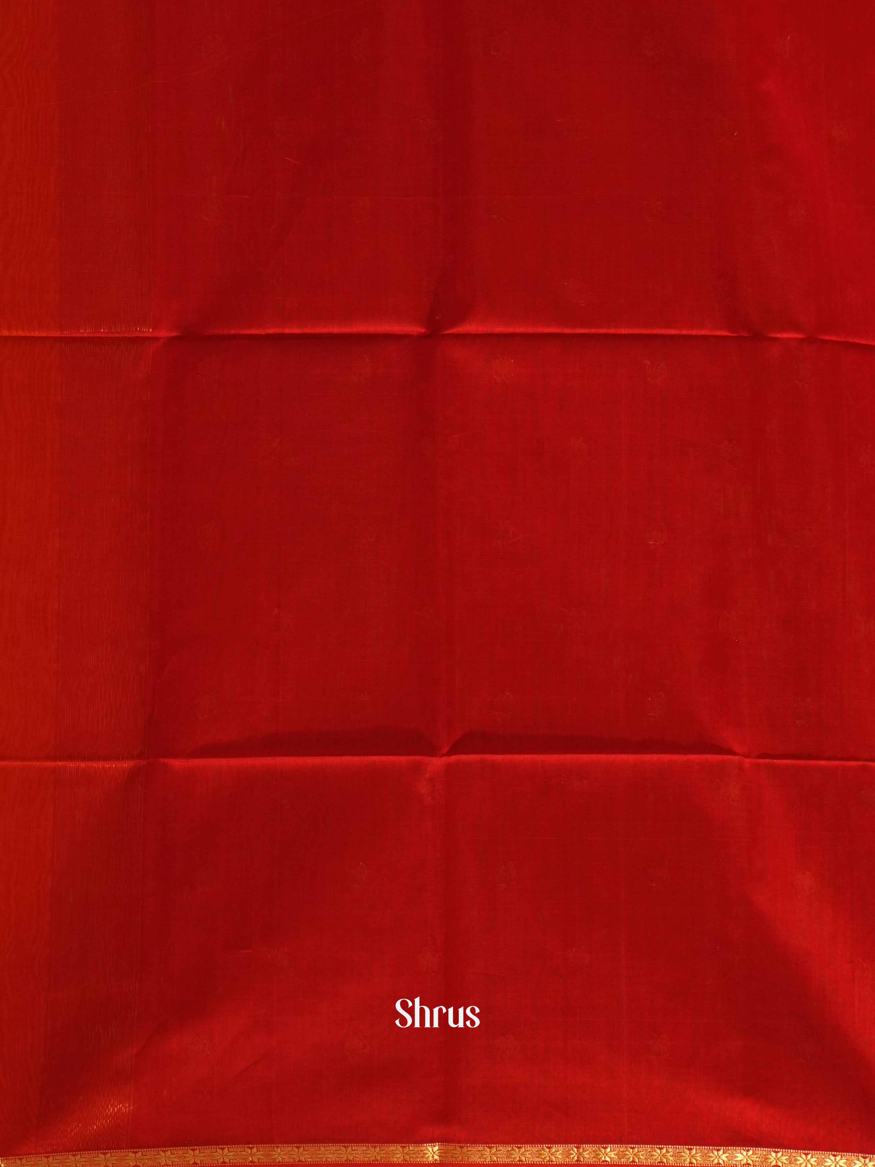 Orange & Red - Maheshwari silkcotton Saree - Shop on ShrusEternity.com