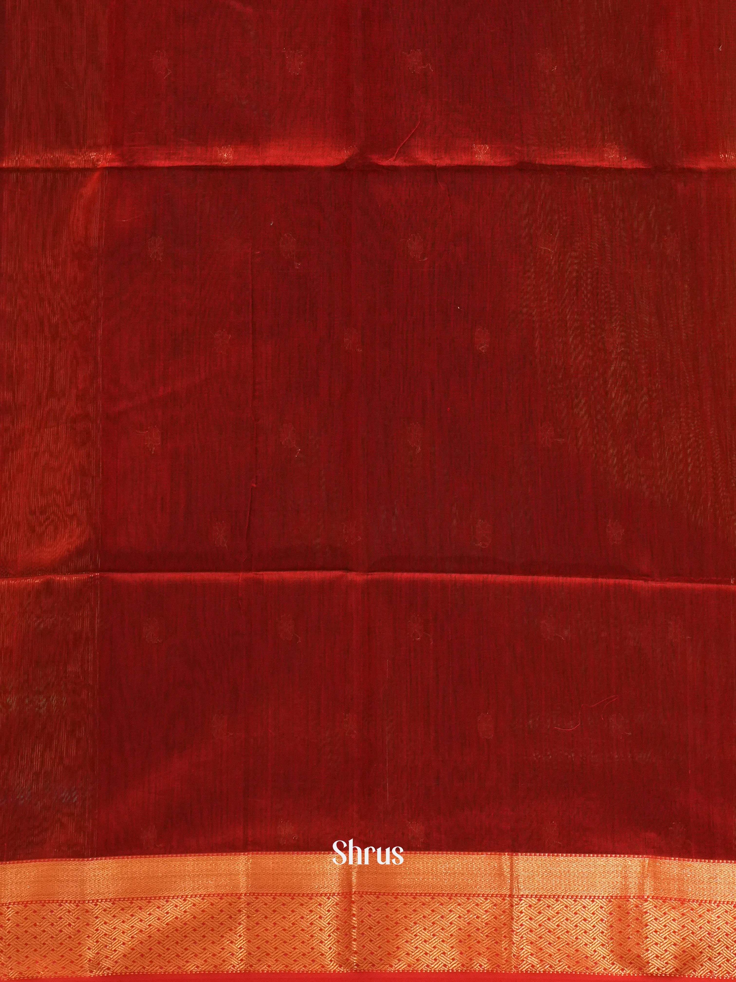 Black & Red - Maheshwari silkcotton Saree - Shop on ShrusEternity.com