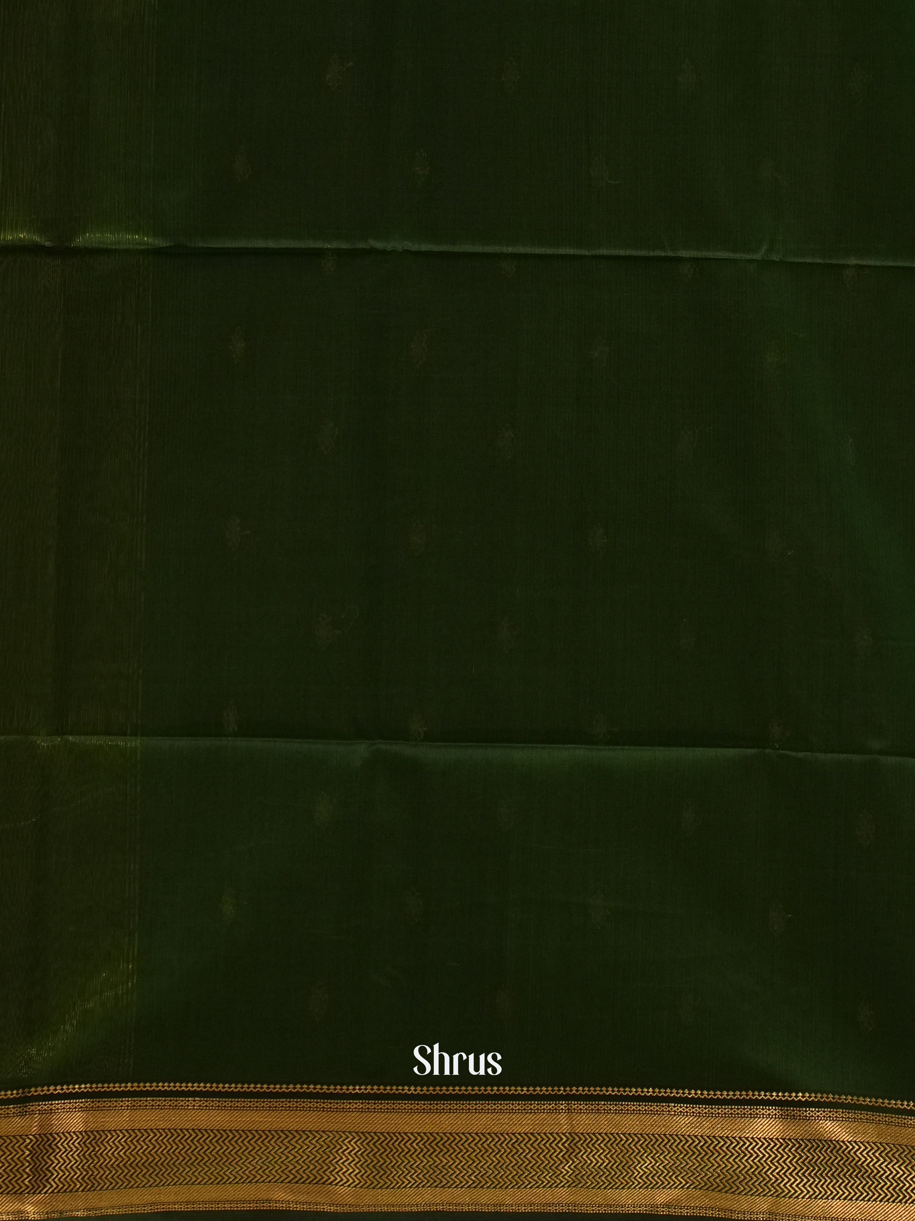 Green(Single Tone) - Maheshwari silkcotton Saree - Shop on ShrusEternity.com