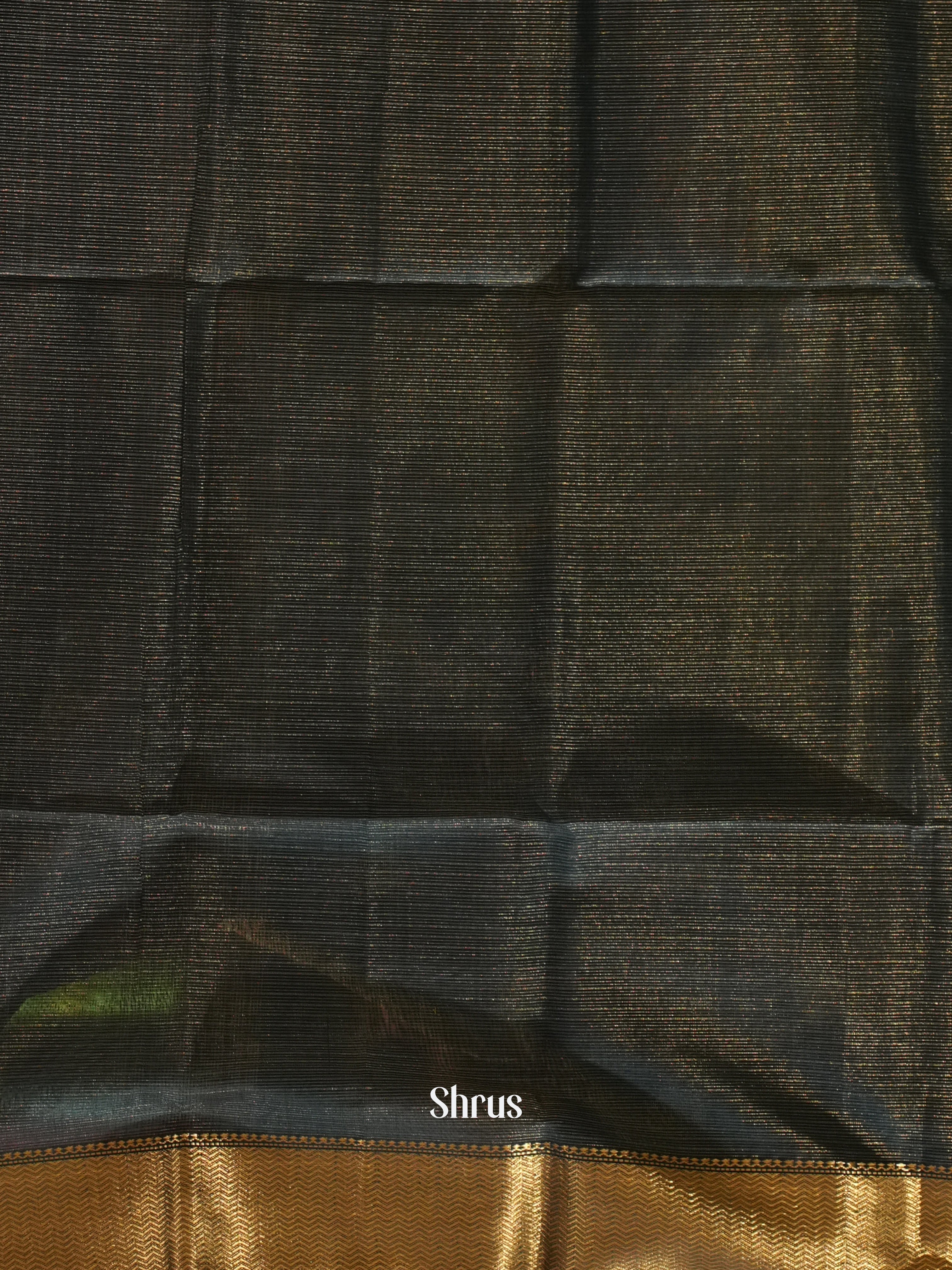 Black & Blue - Maheshwari silkcotton Saree - Shop on ShrusEternity.com