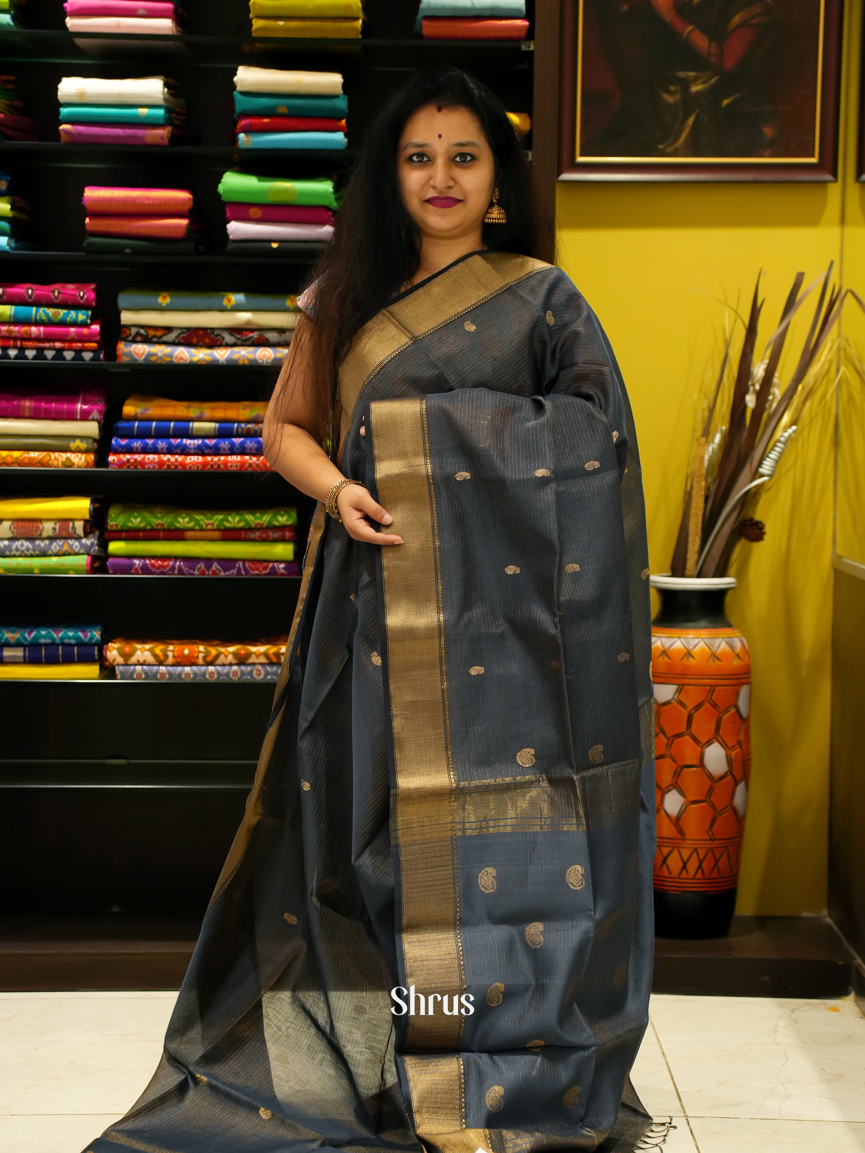 CFS04047 - Maheshwari silkcotton Saree - Shop on ShrusEternity.com