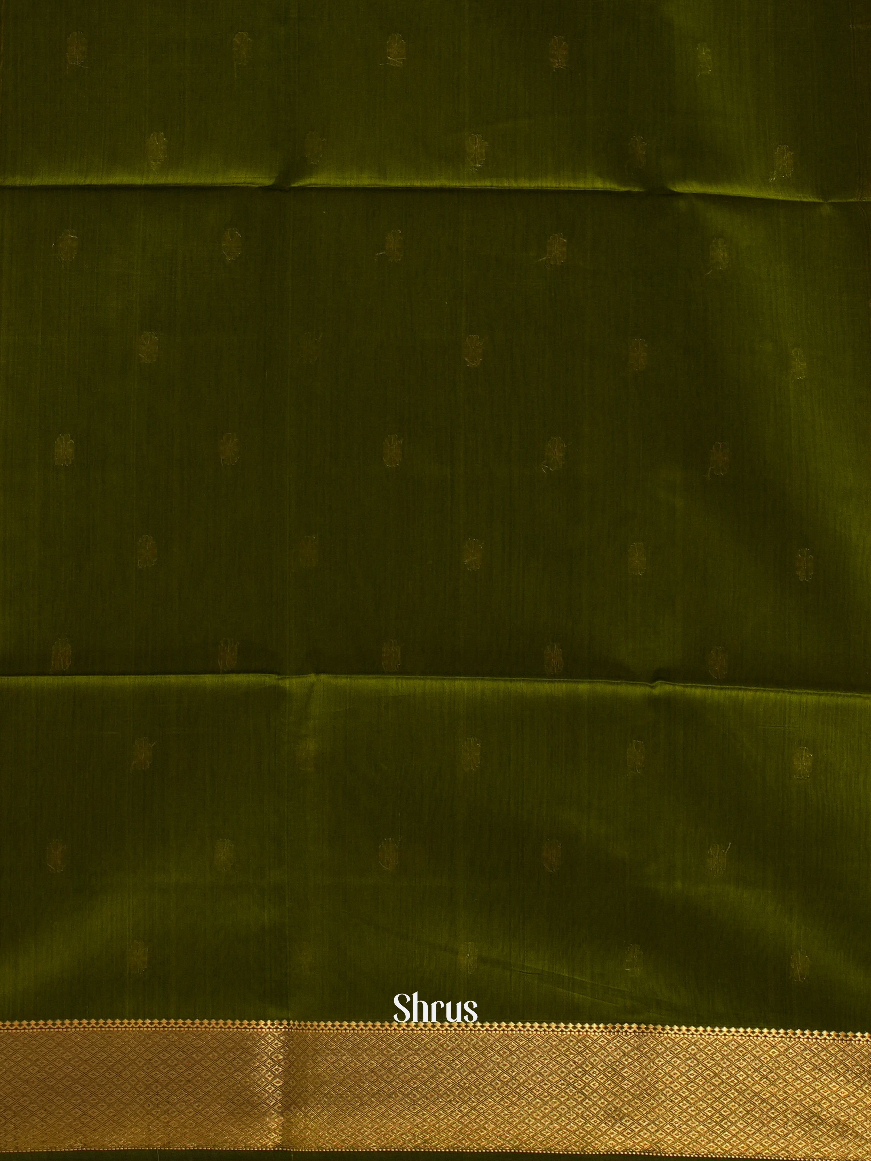 Green(Single Tone) - Maheshwari silkcotton Saree - Shop on ShrusEternity.com