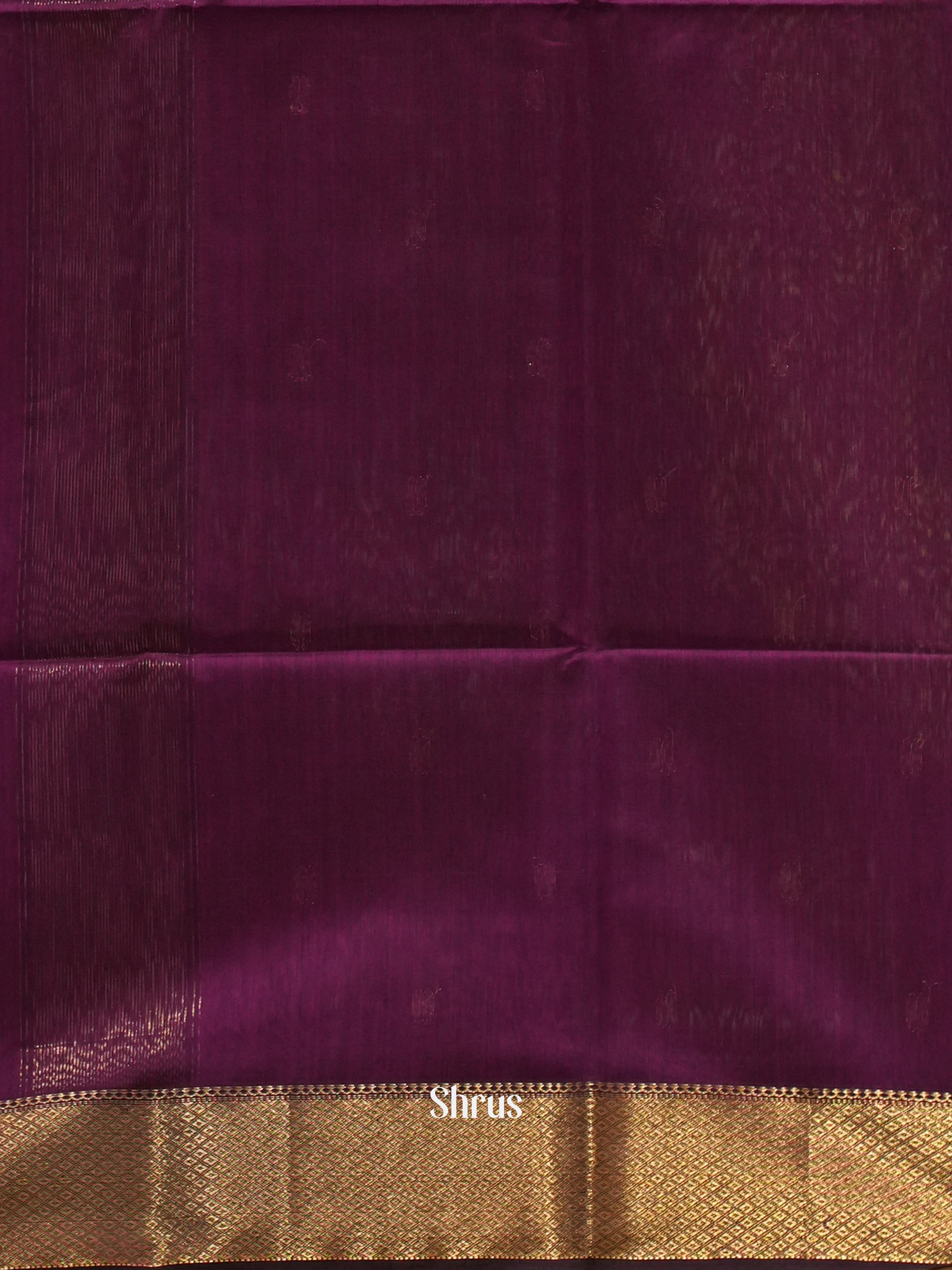 Purple(Single Tone) - Maheshwari silkcotton Saree - Shop on ShrusEternity.com