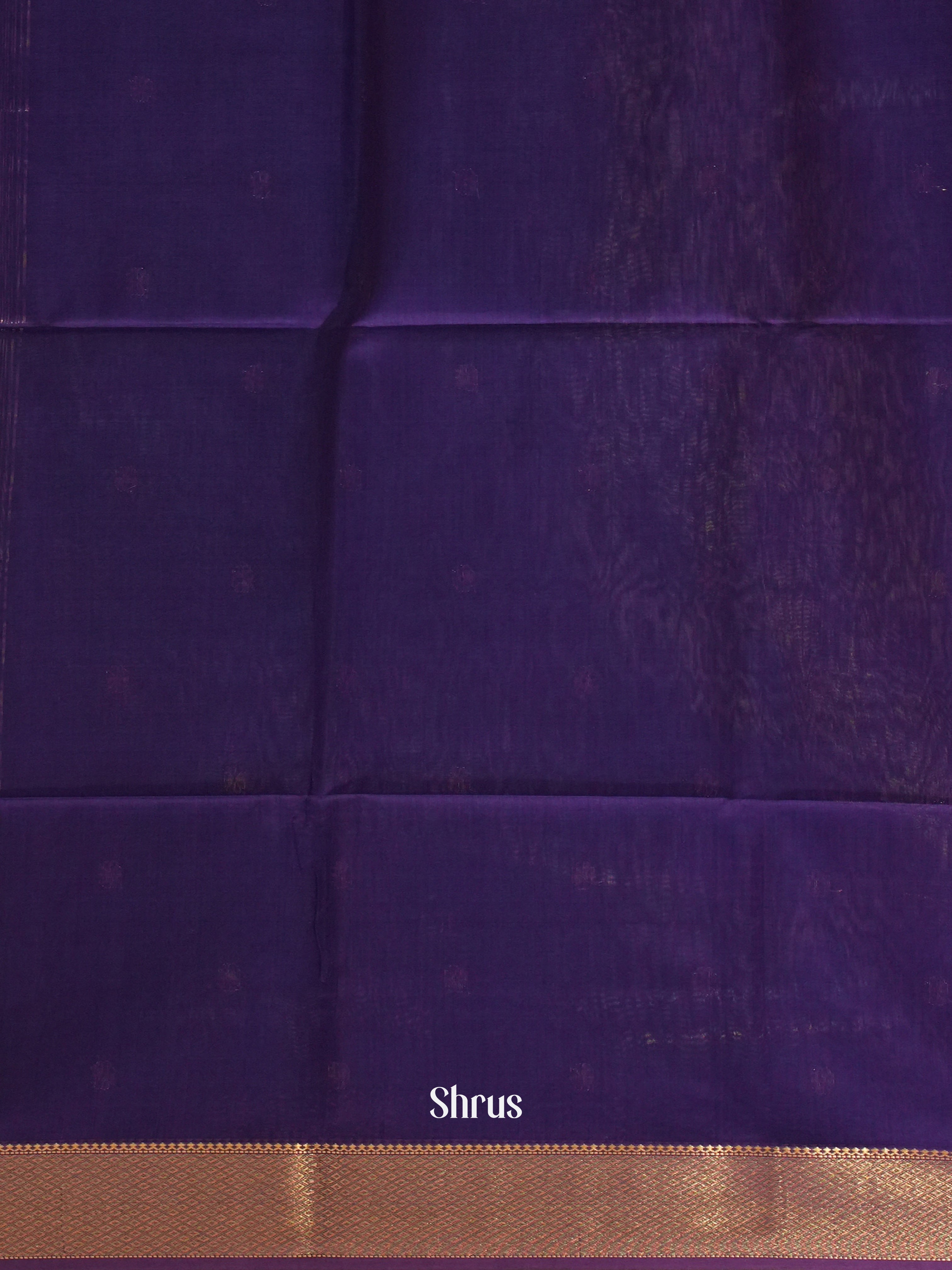 Blue & Violet - Maheshwari silkcotton Saree - Shop on ShrusEternity.com