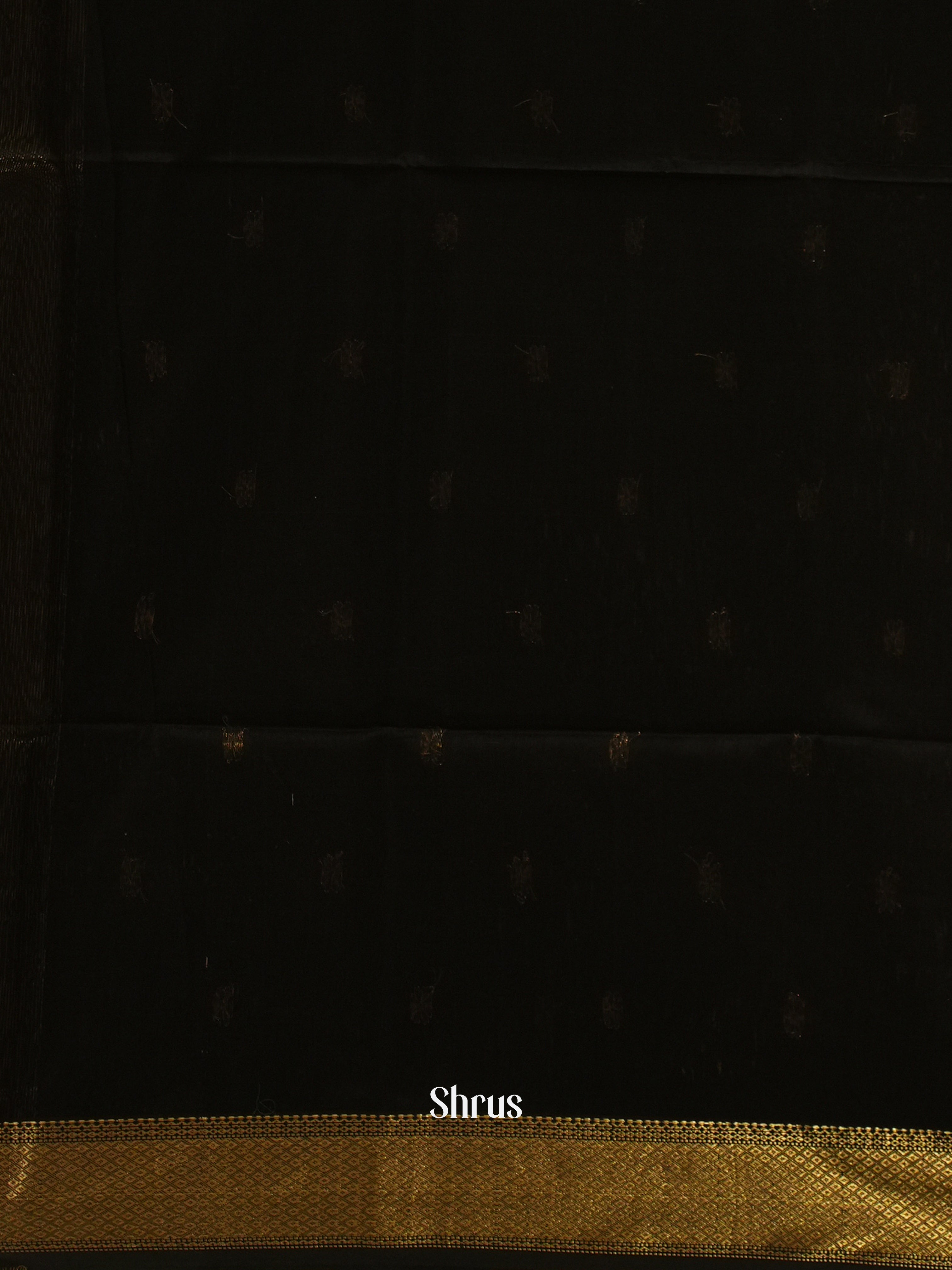 Black(Single Tone) - Maheshwari silkcotton Saree - Shop on ShrusEternity.com