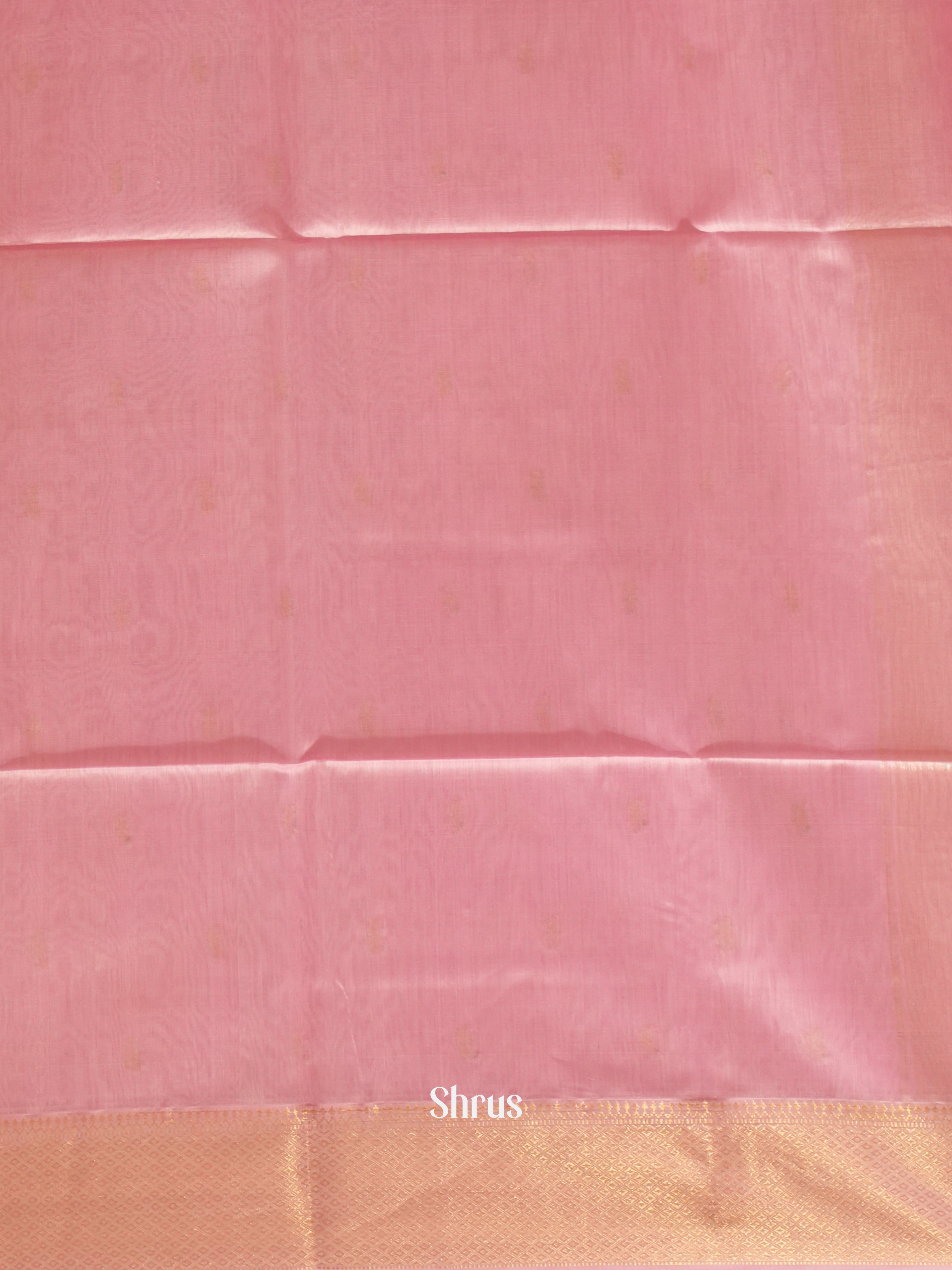 Pink(Single Tone) - Maheshwari silkcotton Saree - Shop on ShrusEternity.com