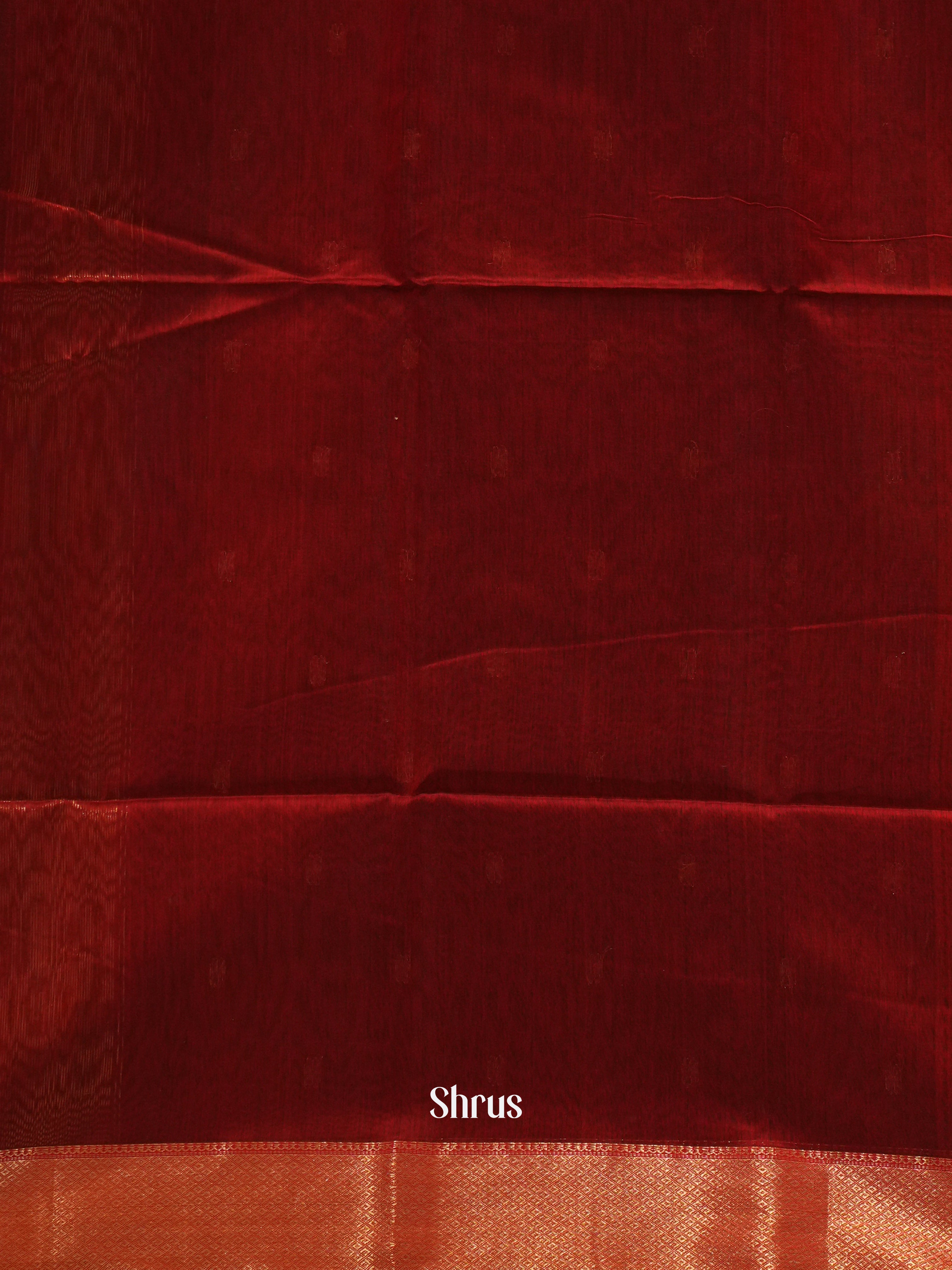 Black & Red - Maheshwari silkcotton Saree - Shop on ShrusEternity.com