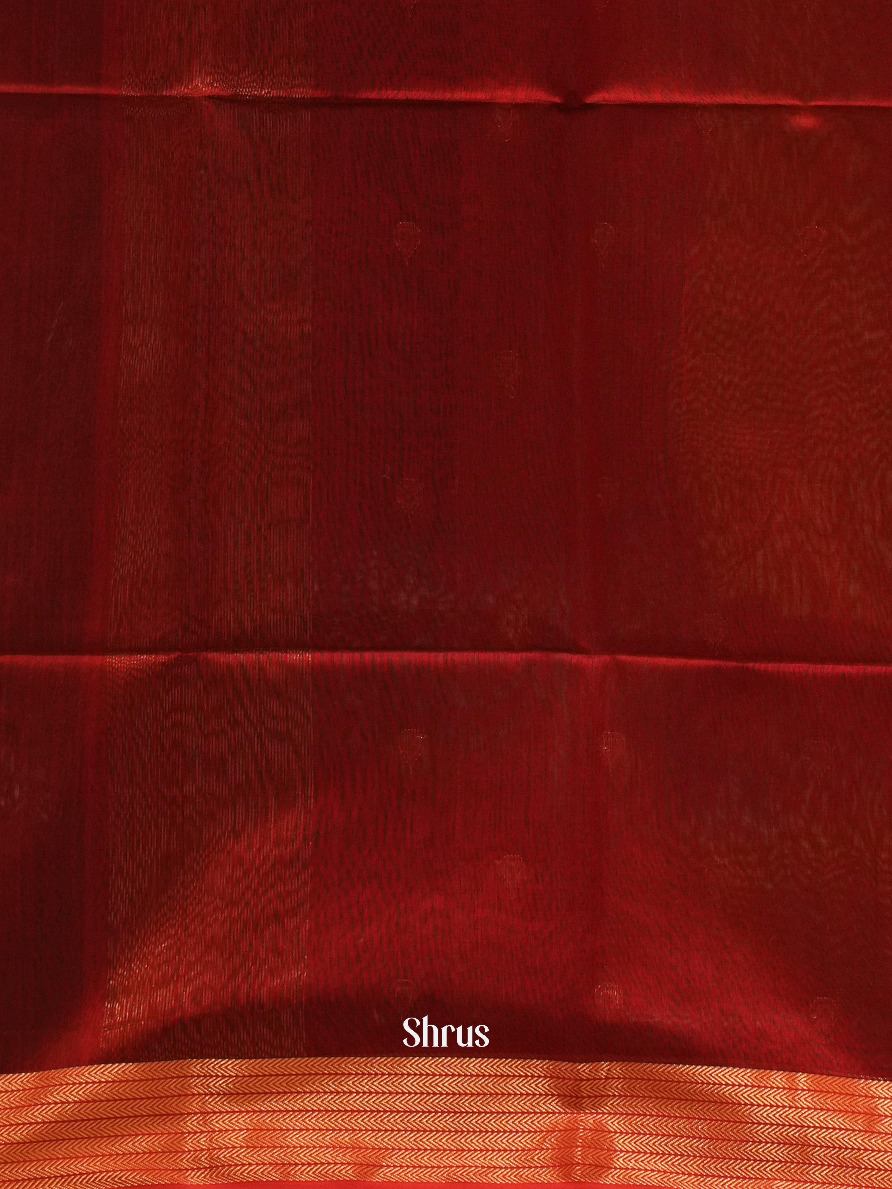 Black & Red - Maheshwari silkcotton Saree - Shop on ShrusEternity.com