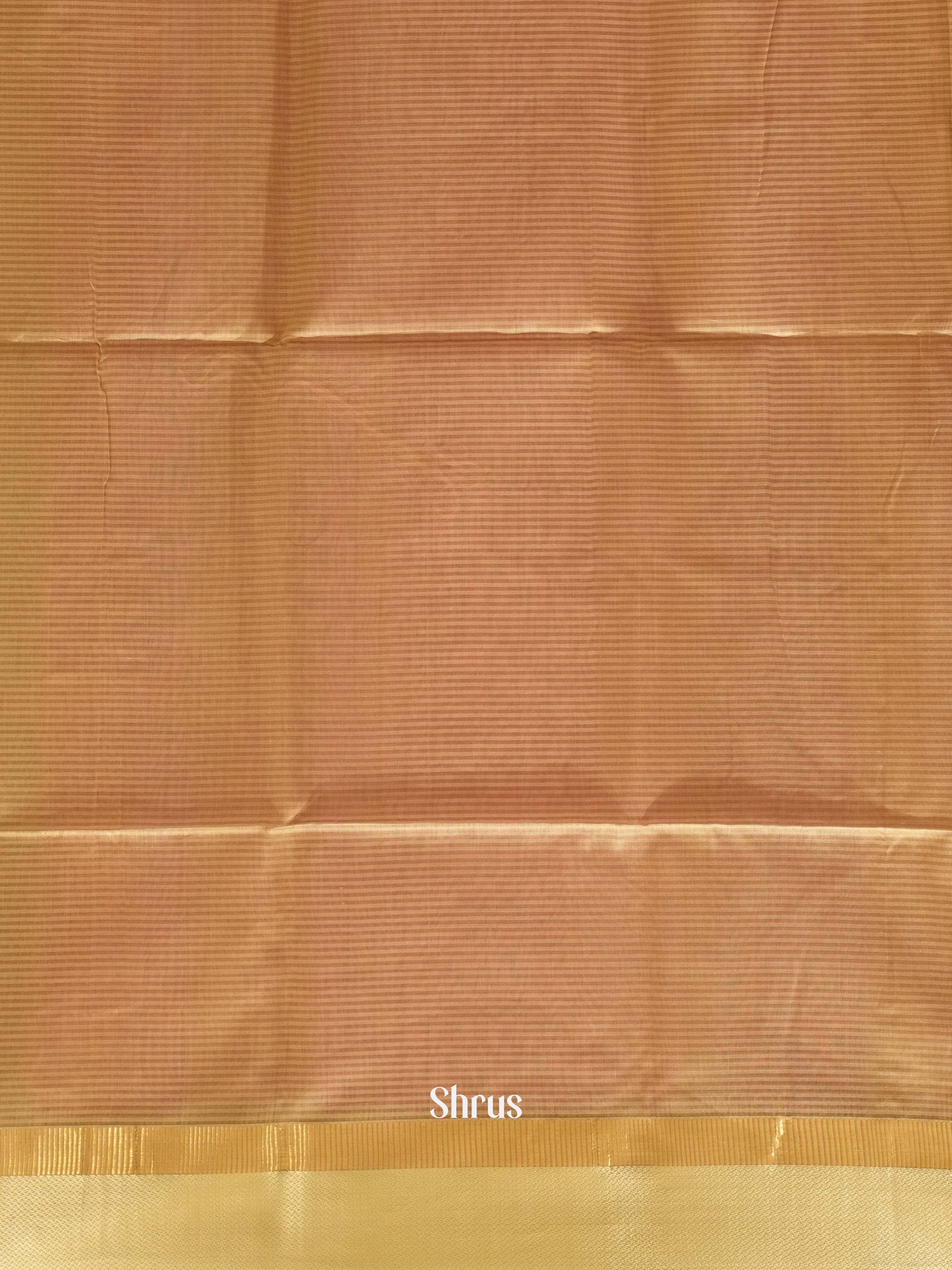 Pink& Dull Gold- Maheshwari silkcotton Saree - Shop on ShrusEternity.com